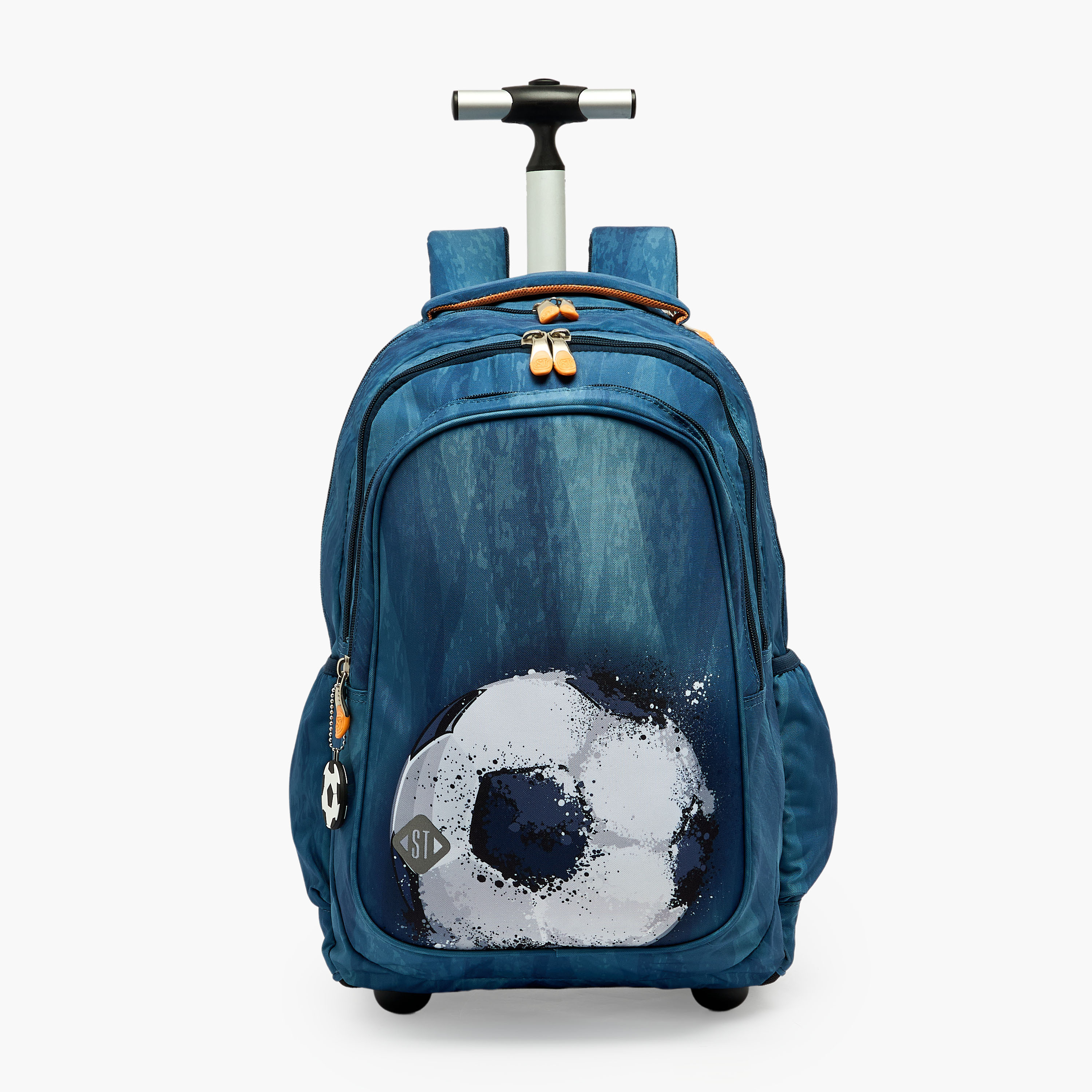 St.Right Football Print Trolley Bag for Boys 8-13 Years with Water Bottle Pocket - 18 inches-school-bagsandbackpacks-trolleybags-image-1