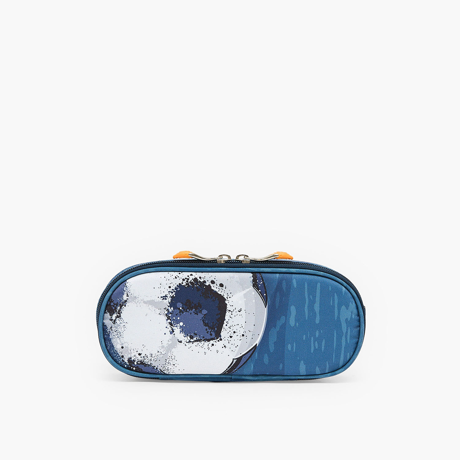 مقلمة بسحاب إغلاق وطبعات كرة قدم من إس تي رايت-school-stationery-pencilcases-image-1