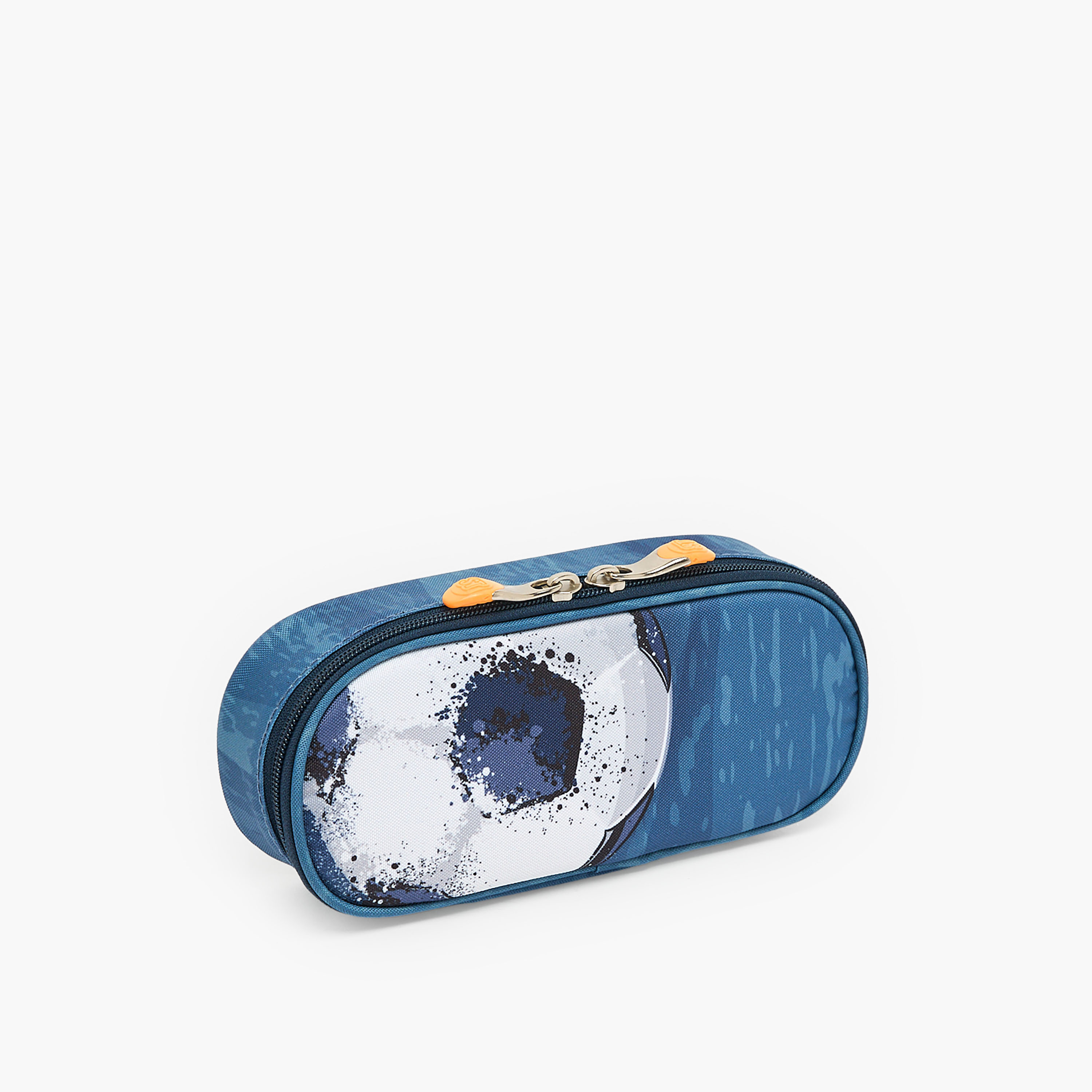 مقلمة بسحاب إغلاق وطبعات كرة قدم من إس تي رايت-school-stationery-pencilcases-image-2