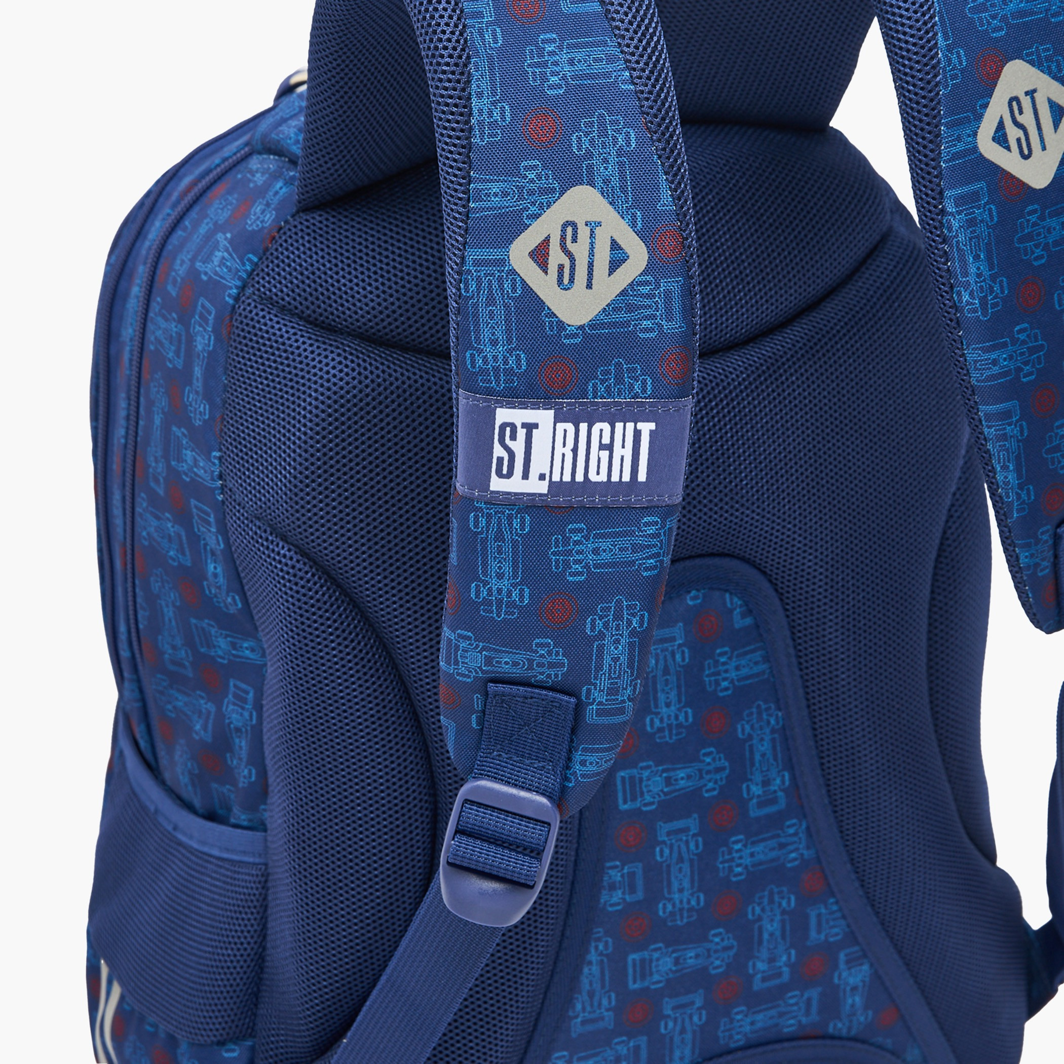 St.Right Racing Car Print Backpack for Boys 8-13 Years with Padded Straps - 18 inch-school-bagsandbackpacks-backpacks-image-6