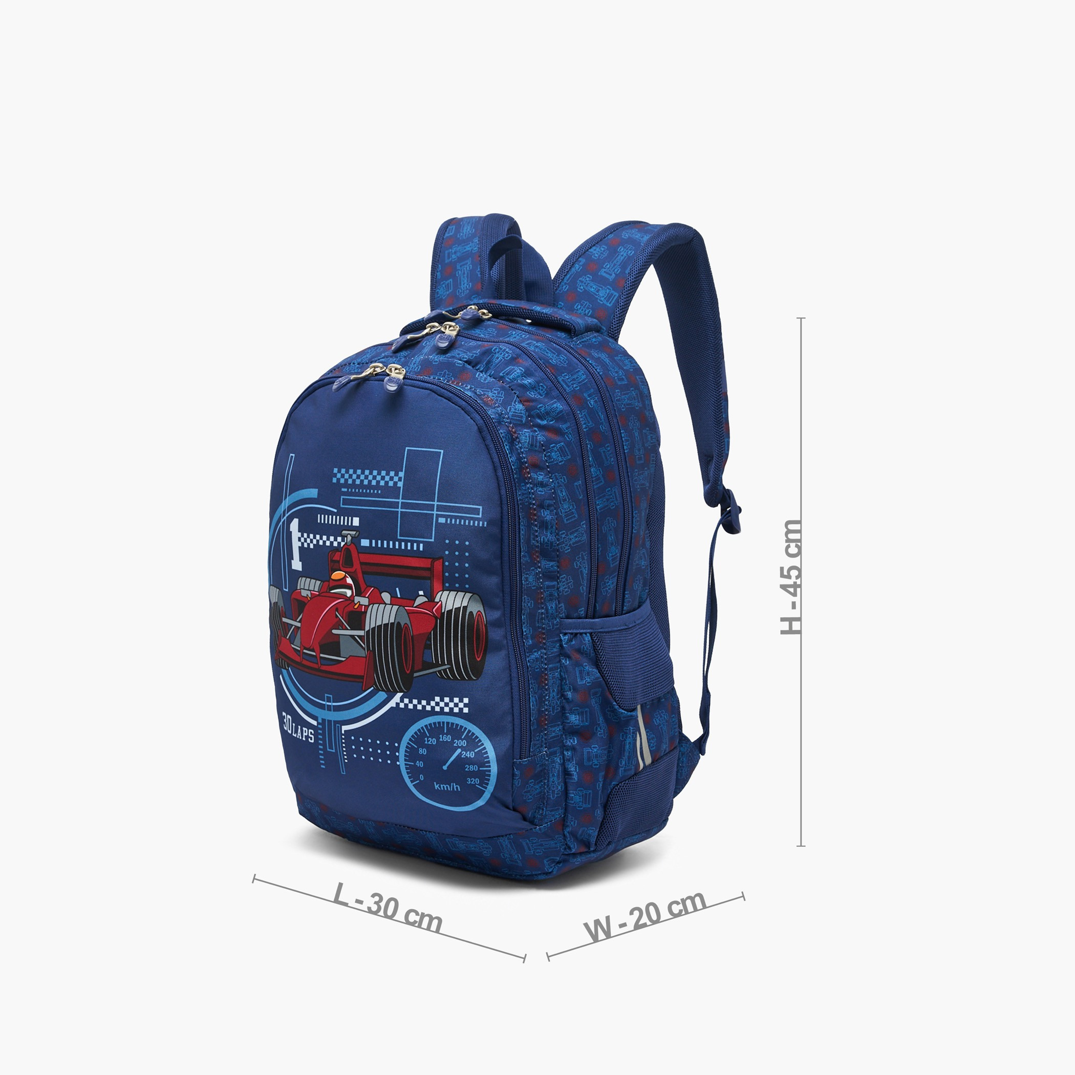 St.Right Racing Car Print Backpack for Boys 8-13 Years with Padded Straps - 18 inch-school-bagsandbackpacks-backpacks-image-9