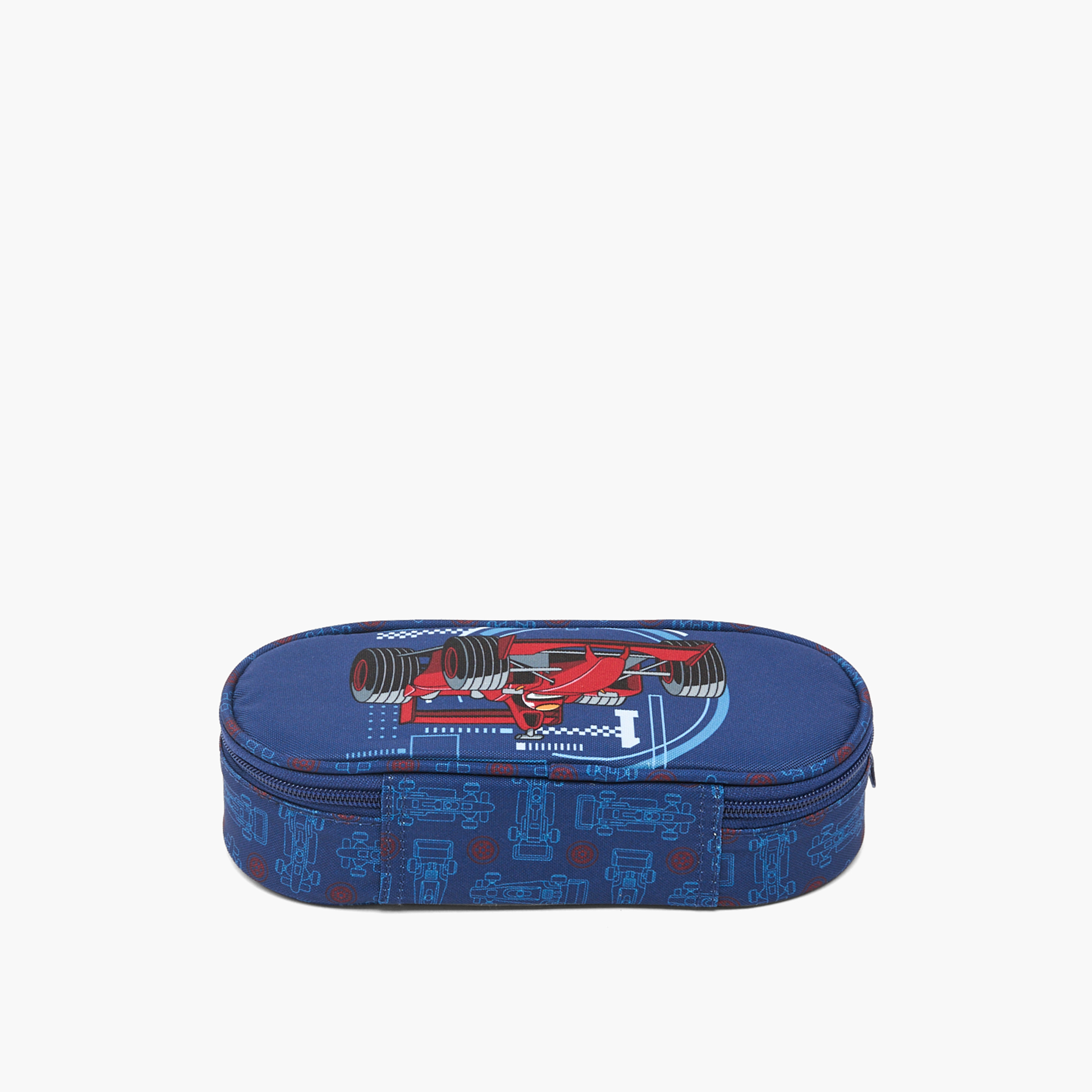 مقلمة بطبعات سباق سيارات وسحاب إغلاق من سانت رايت-school-stationery-pencilcases-image-3