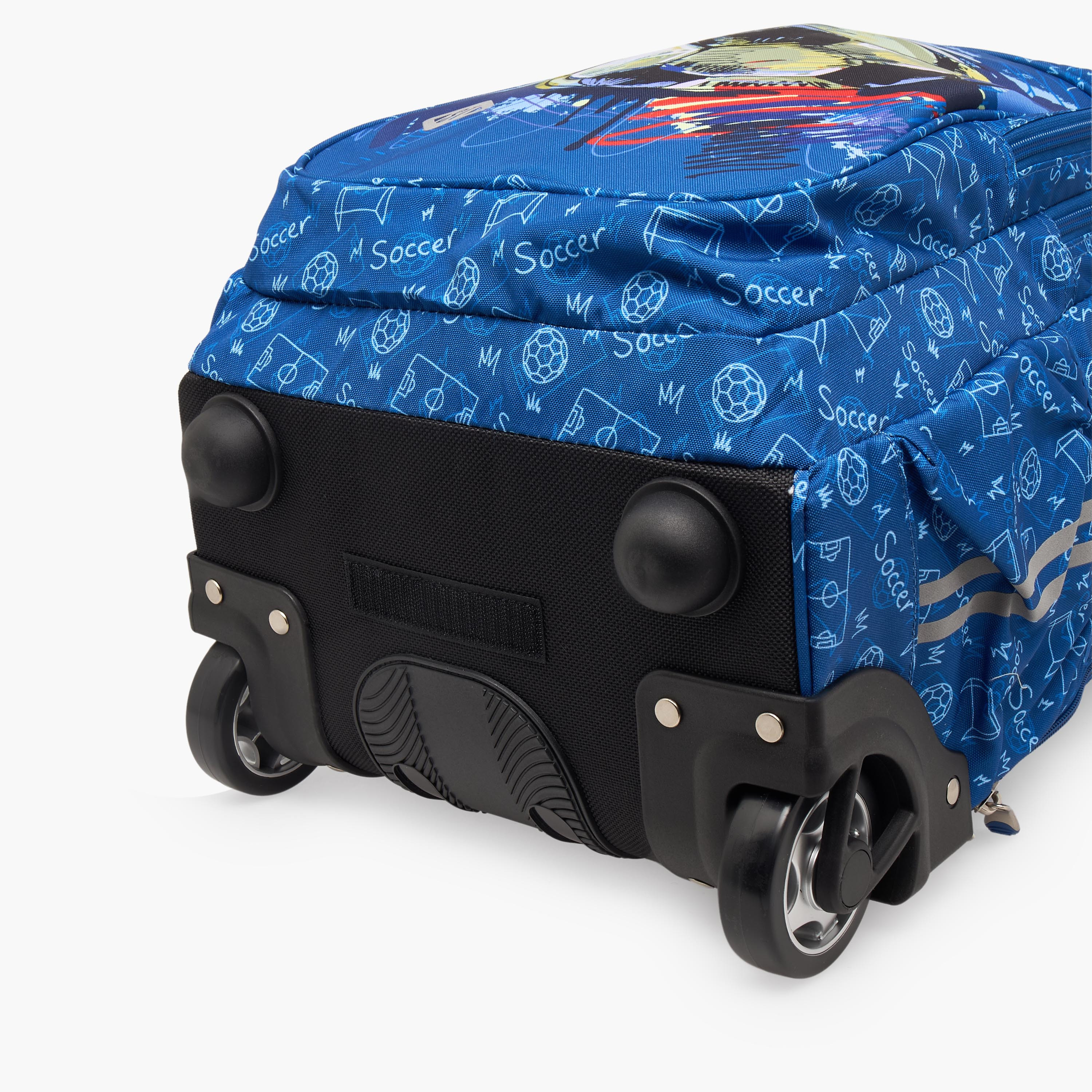 St.Right Football Print Trolley Backpack for Boys 8-13 Years with Retractable Handle - 18 inches-school-bagsandbackpacks-trolleybags-image-14