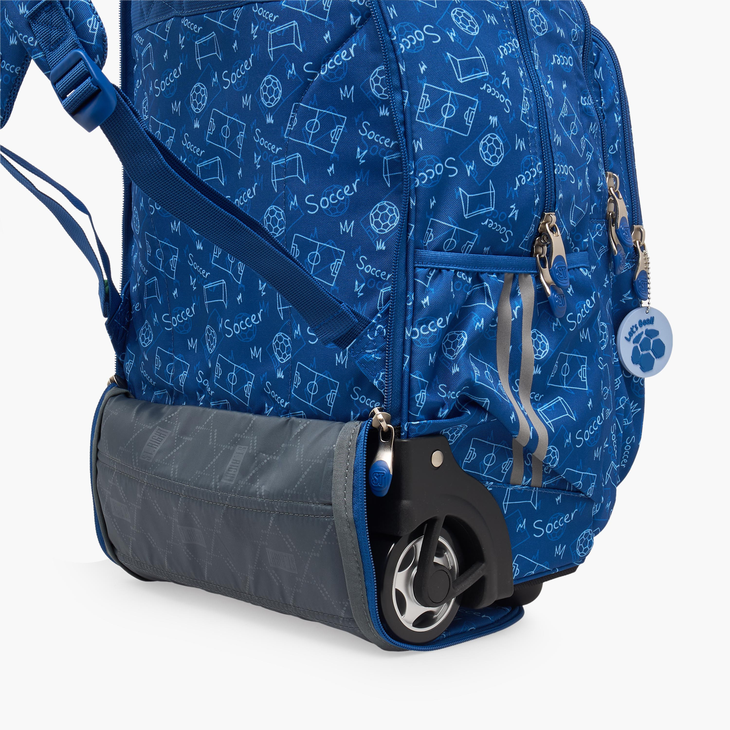 St.Right Football Print Trolley Backpack for Boys 8-13 Years with Retractable Handle - 18 inches-school-bagsandbackpacks-trolleybags-image-15