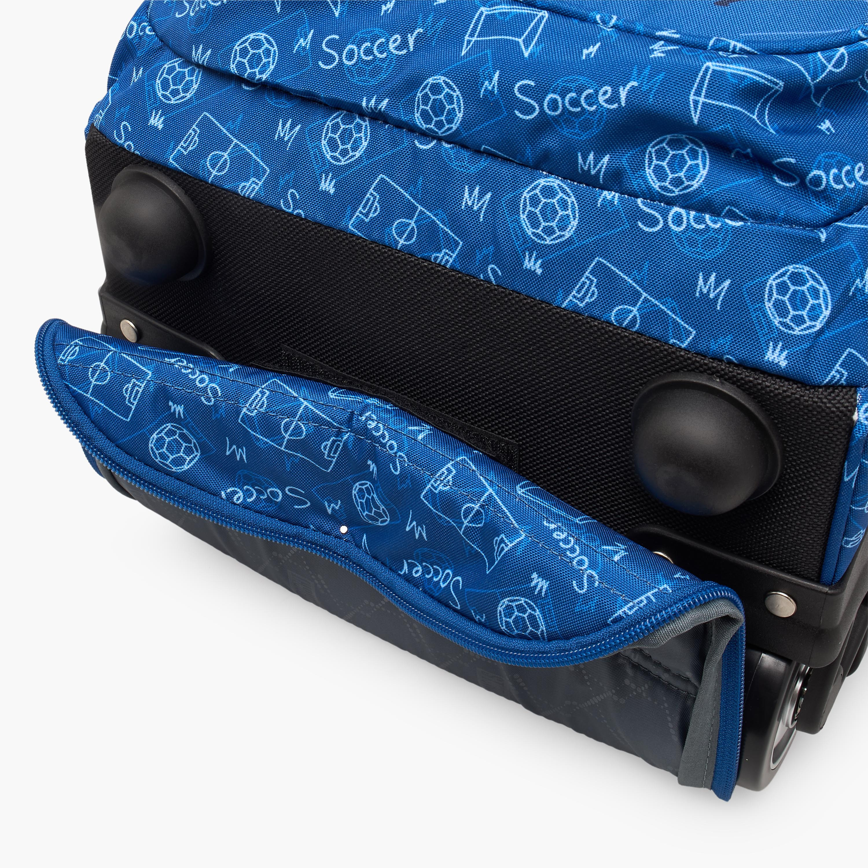 St.Right Football Print Trolley Backpack for Boys 8-13 Years with Retractable Handle - 18 inches-school-bagsandbackpacks-trolleybags-image-16