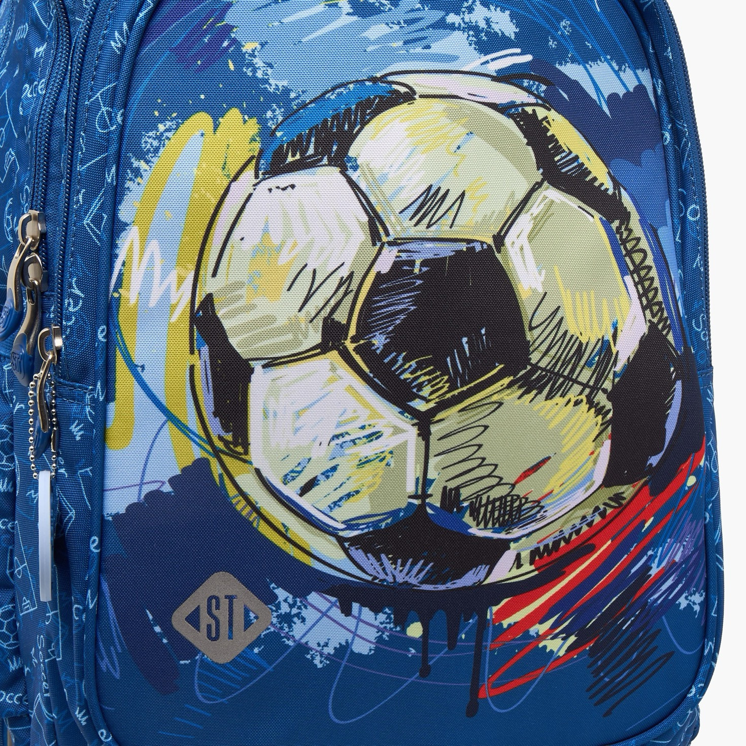 St.Right Football Print Trolley Backpack for Boys 8-13 Years with Retractable Handle - 18 inches-school-bagsandbackpacks-trolleybags-image-4
