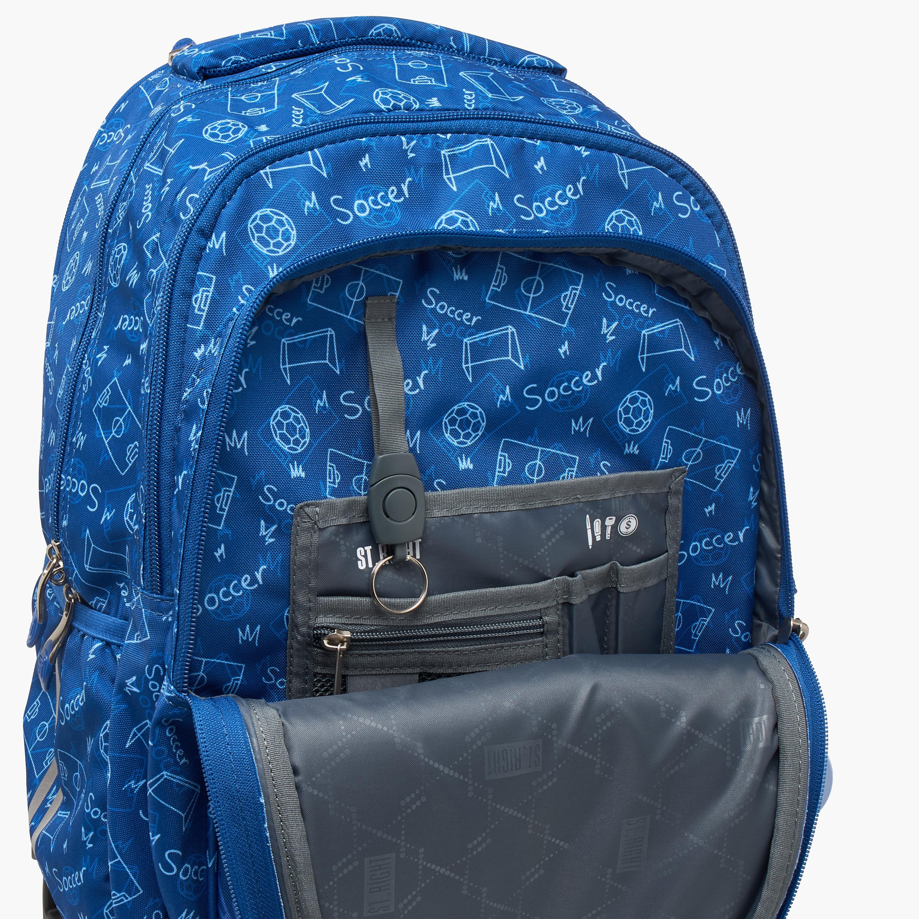 St.Right Football Print Trolley Backpack for Boys 8-13 Years with Retractable Handle - 18 inches-school-bagsandbackpacks-trolleybags-image-5