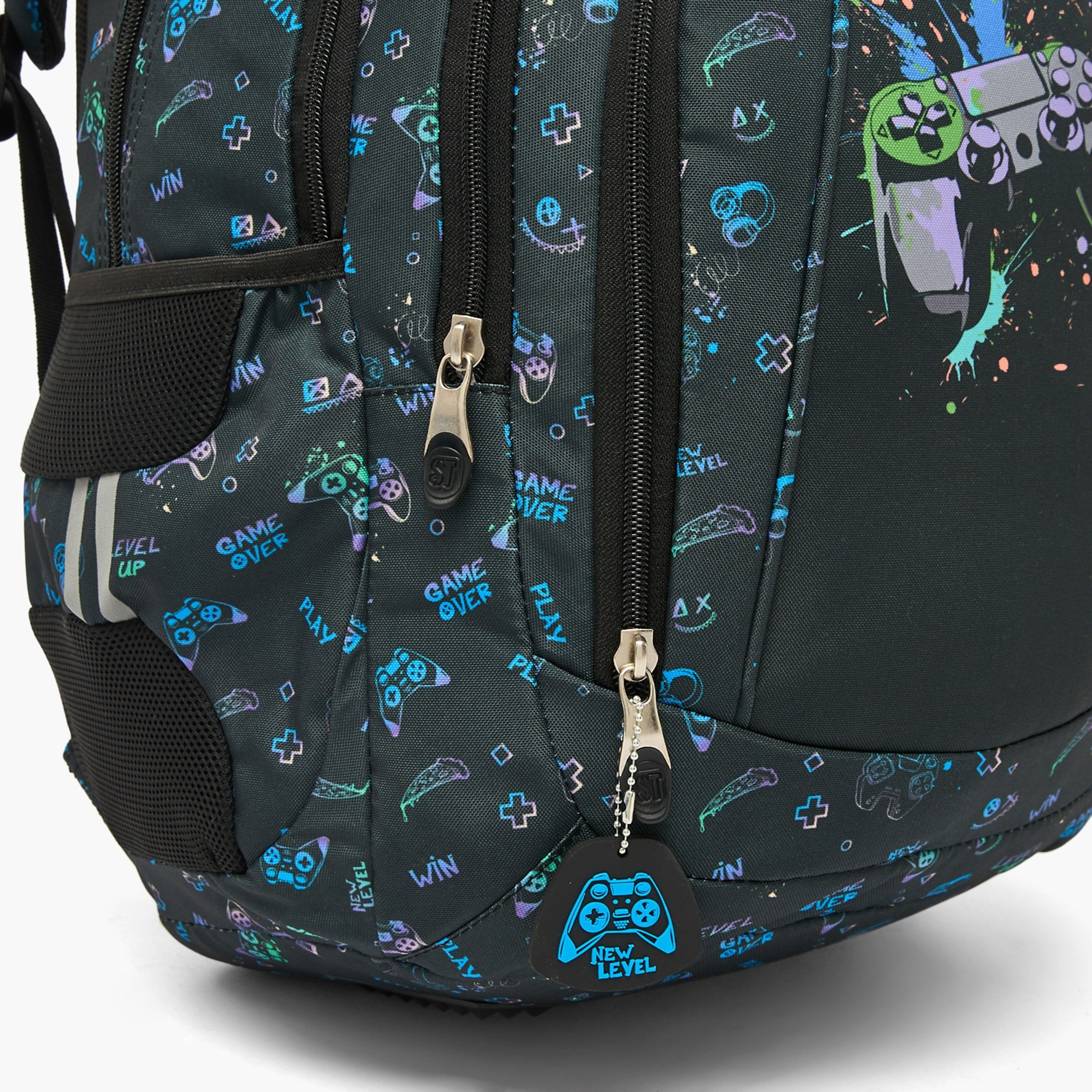 St.Right Controller Print Backpack for Boys 8-13 Years with Padded Straps - 18 inch-school-bagsandbackpacks-backpacks-image-4