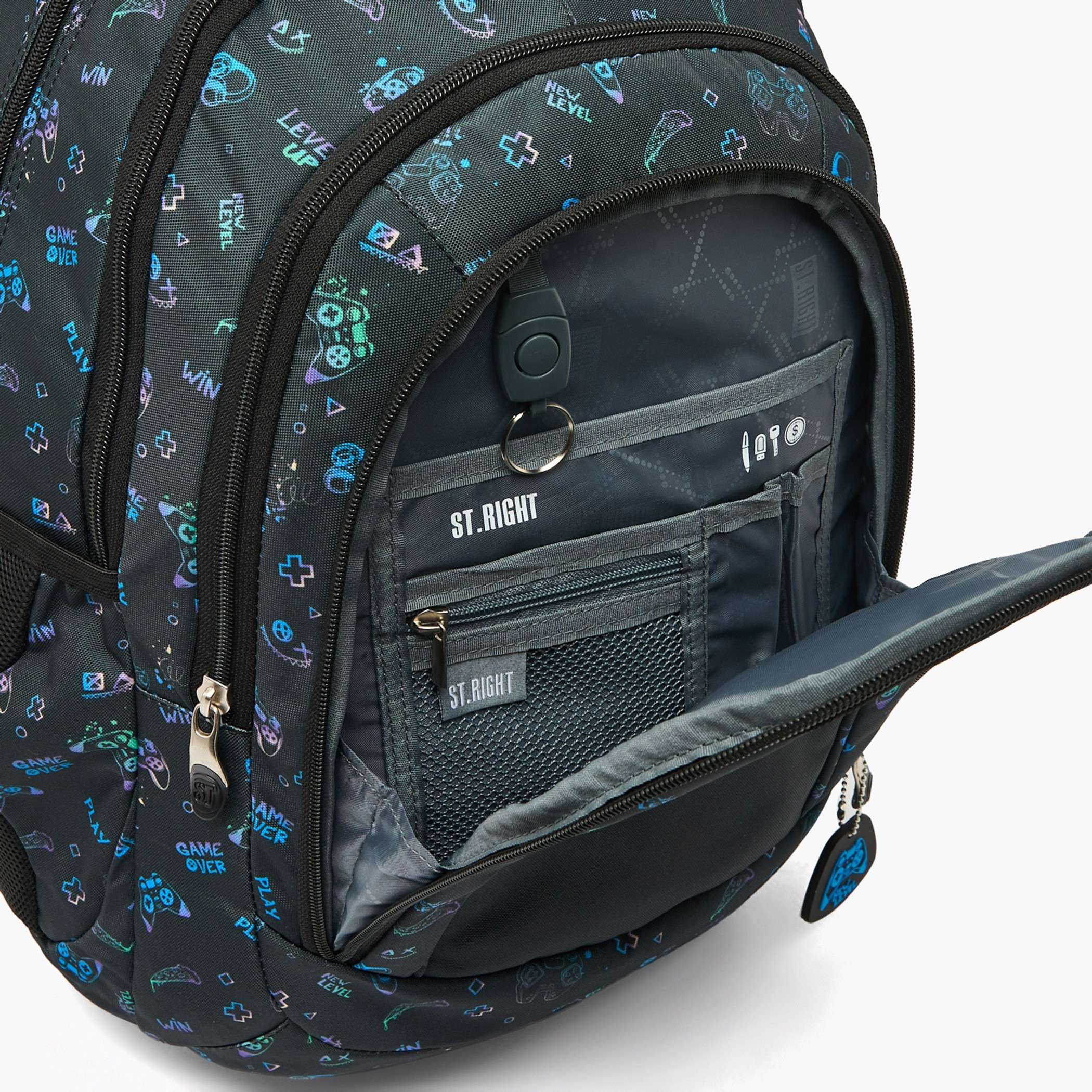 St.Right Controller Print Backpack for Boys 8-13 Years with Padded Straps - 18 inch-school-bagsandbackpacks-backpacks-image-7