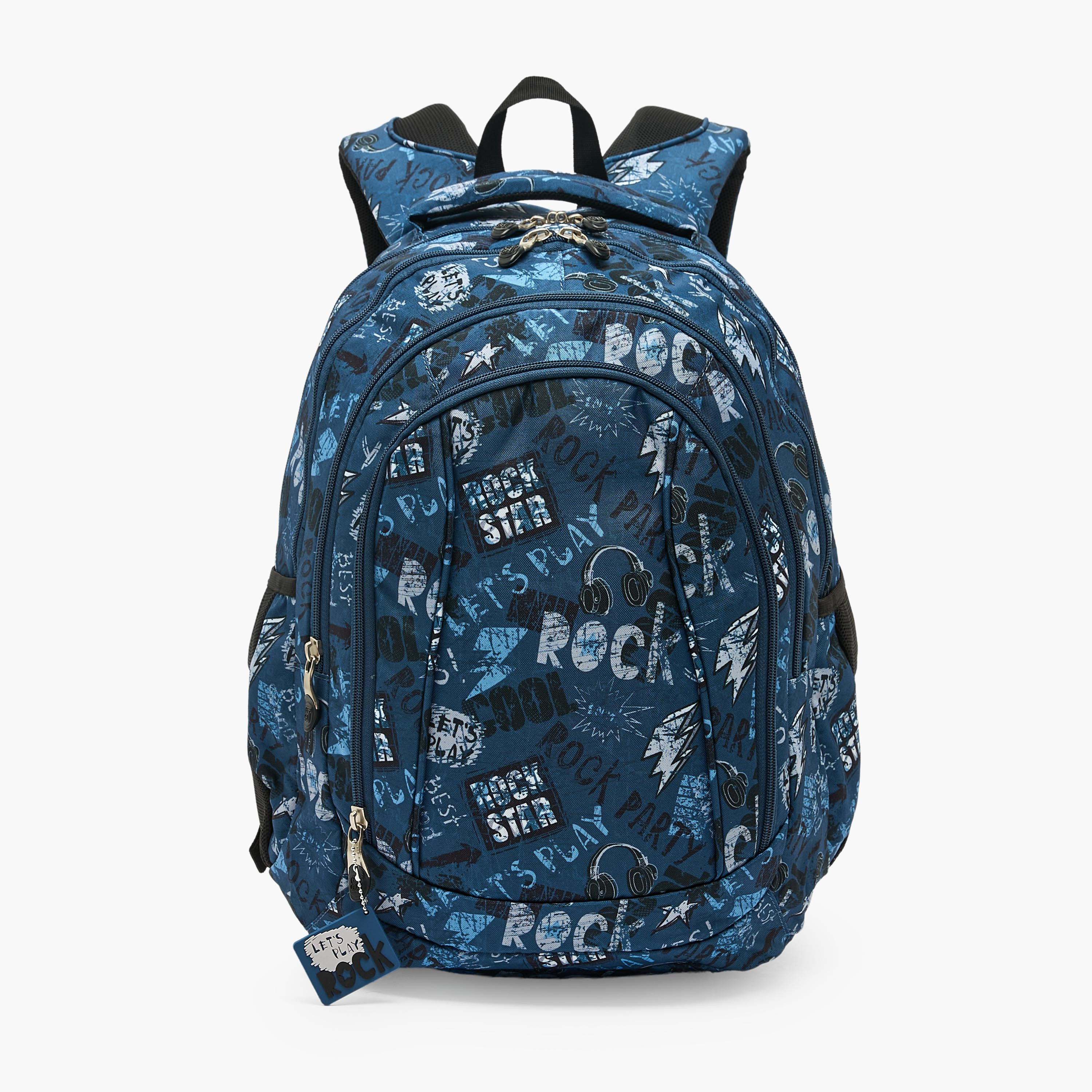 شنطة ظهر للأولاد 8-13 سنة بأحزمة قابلة للتعديل وطبعات - 18 بوصة-school-bagsandbackpacks-backpacks-image-1