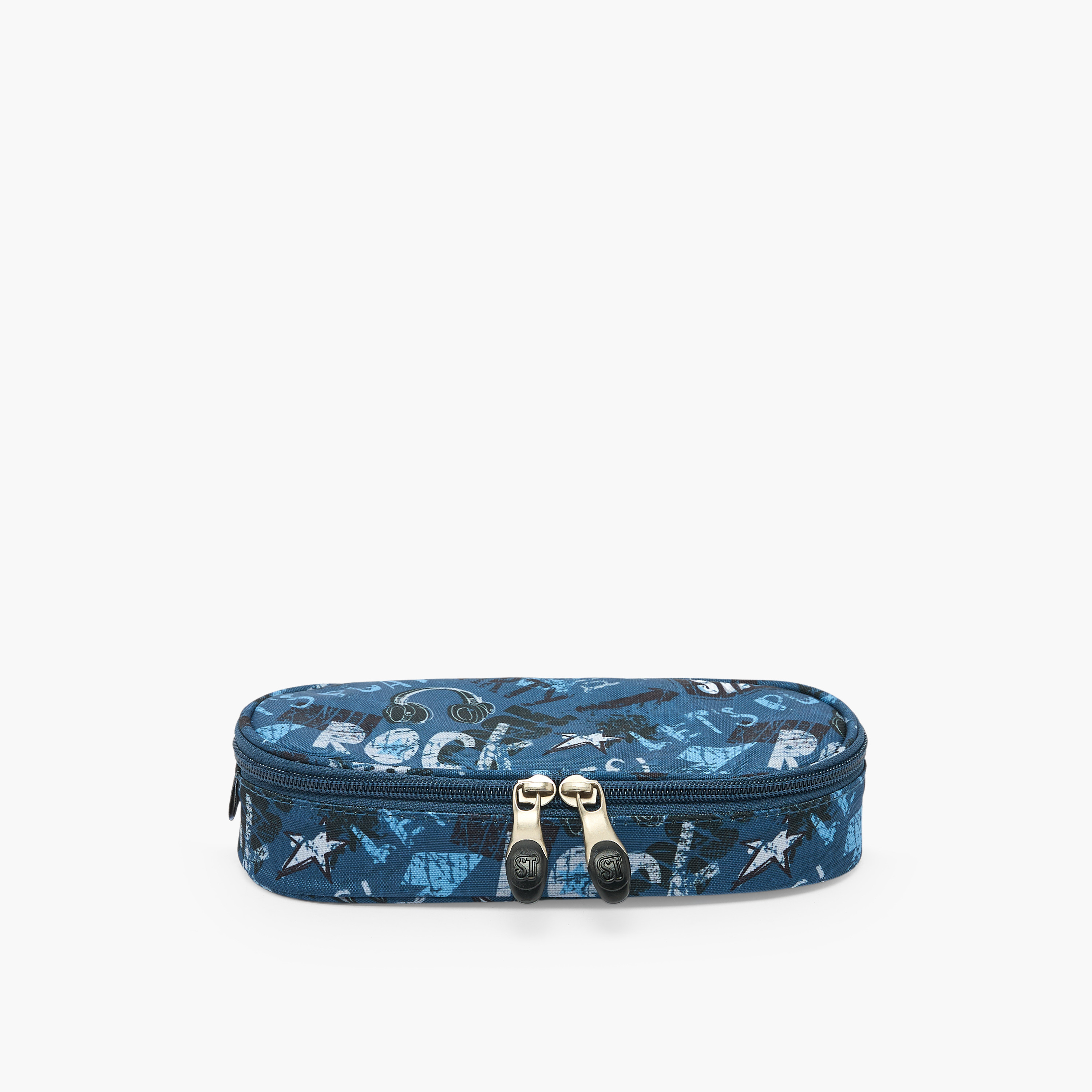 مقلمة بطبعات جرافيتي وسحاب إغلاق من أس تي رايت-school-stationery-pencilcases-image-1