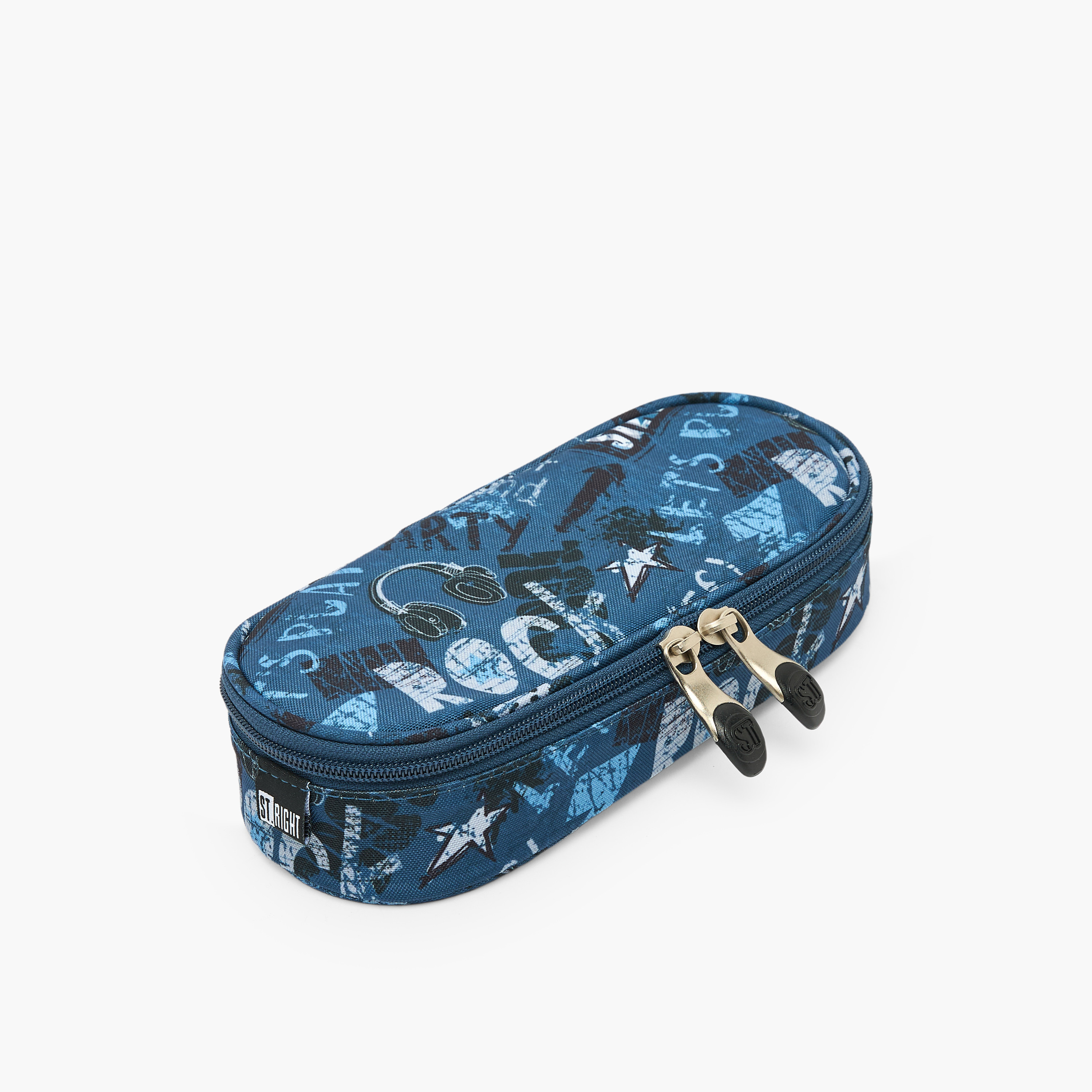 مقلمة بطبعات جرافيتي وسحاب إغلاق من أس تي رايت-school-stationery-pencilcases-image-2