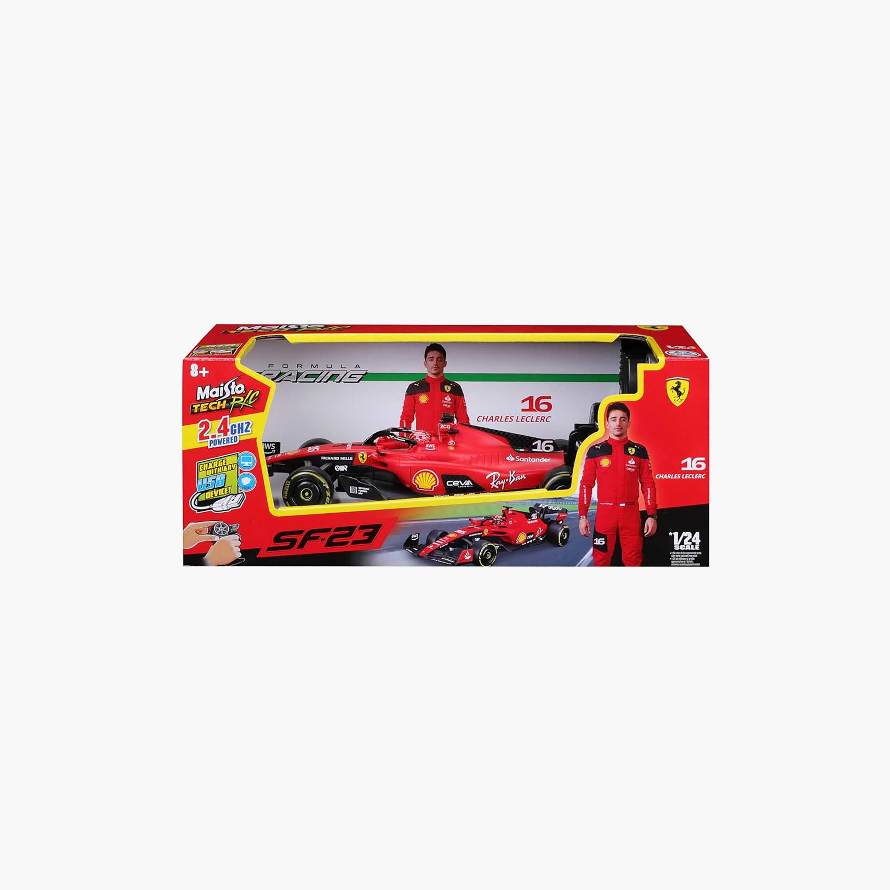 سيارة "فورمولا 1 فيراري إس إف 23" قابلة للشحن بجهاز تحكم عن بعد من مايستو-toys-remotecontrolledvehicles-rccars-image-7