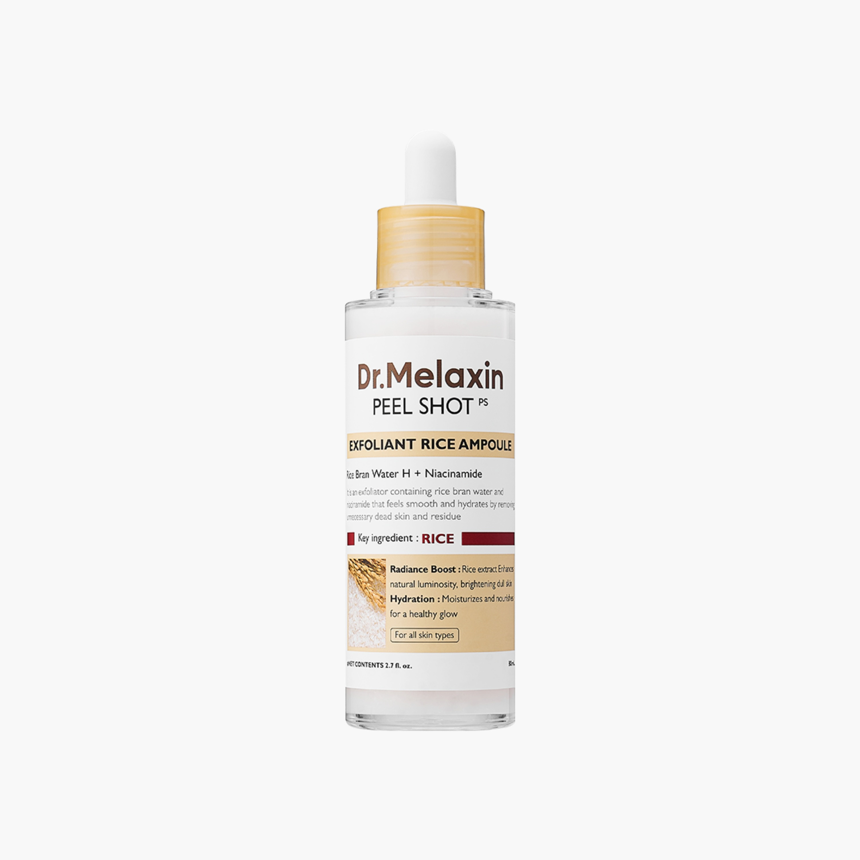 أمبولات الأرز المقشرة من دكتور ميلاكسين لتعزيز الإشراق 80 مل-beautyandpersonalcare-kbeauty-skin-treatmentsandserums-image-1