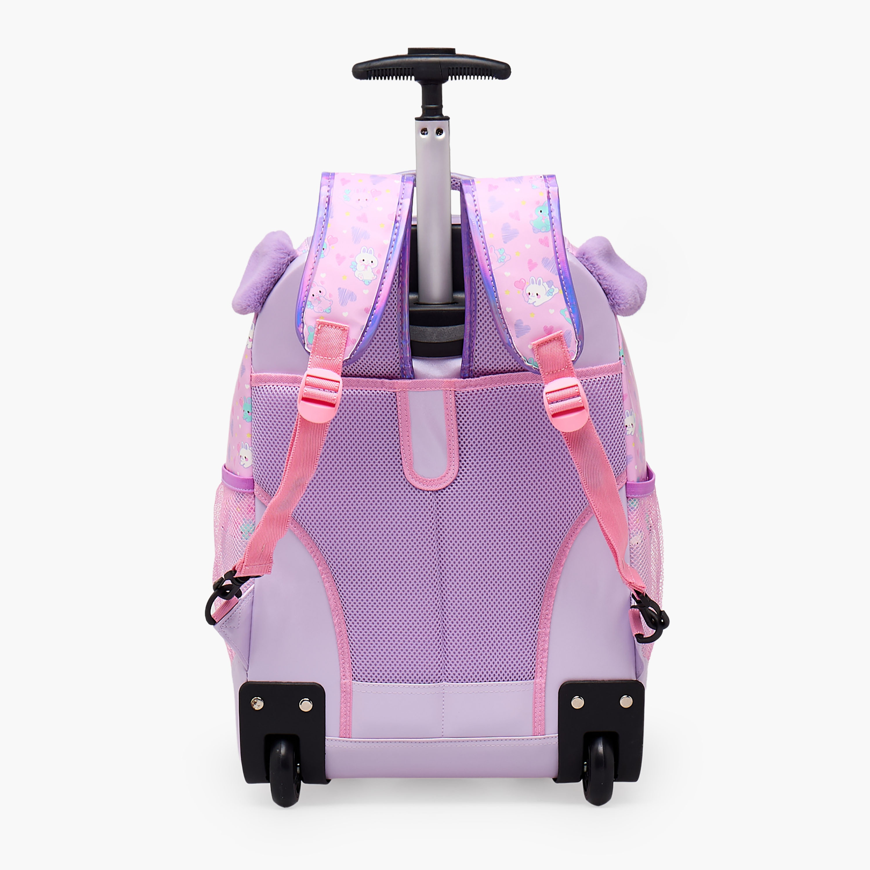 Minmie Printed Trolley Backpack for Girls 8-13 Years with Adjustable Shoulder Straps - 18 inches-school-bagsandbackpacks-trolleybags-image-11