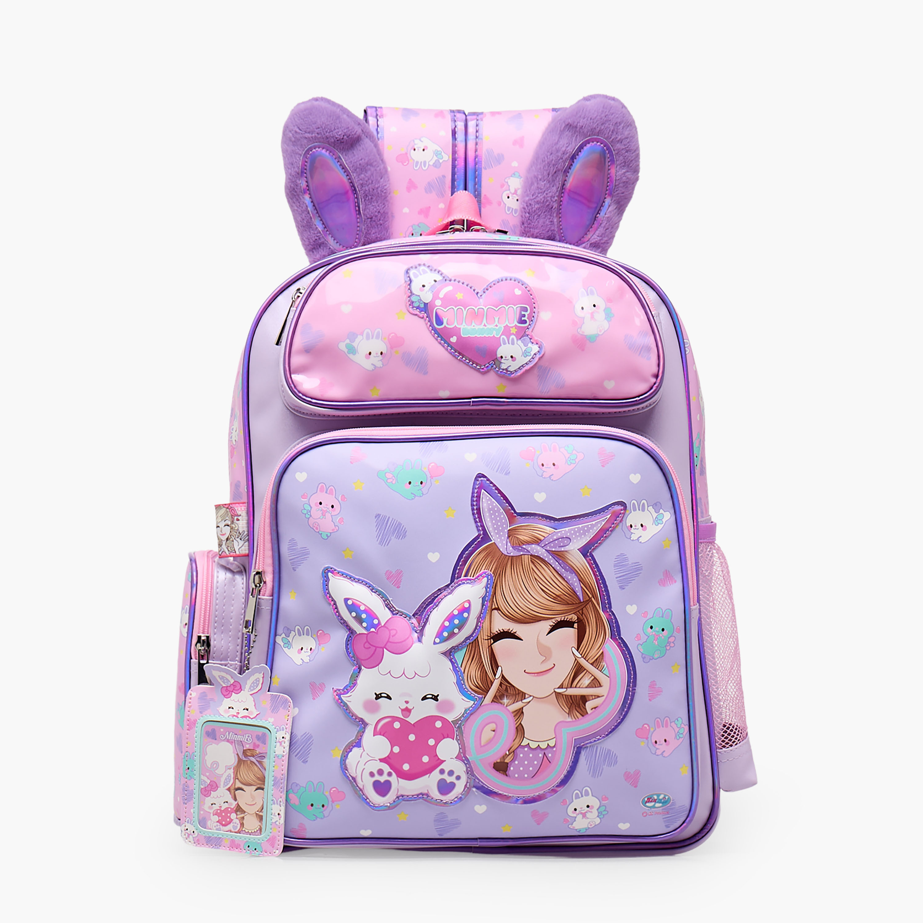Minmie Printed Backpack for Girls 5-8 Years with Adjustable Shoulder Straps - 16 inches-school-bagsandbackpacks-backpacks-image-1