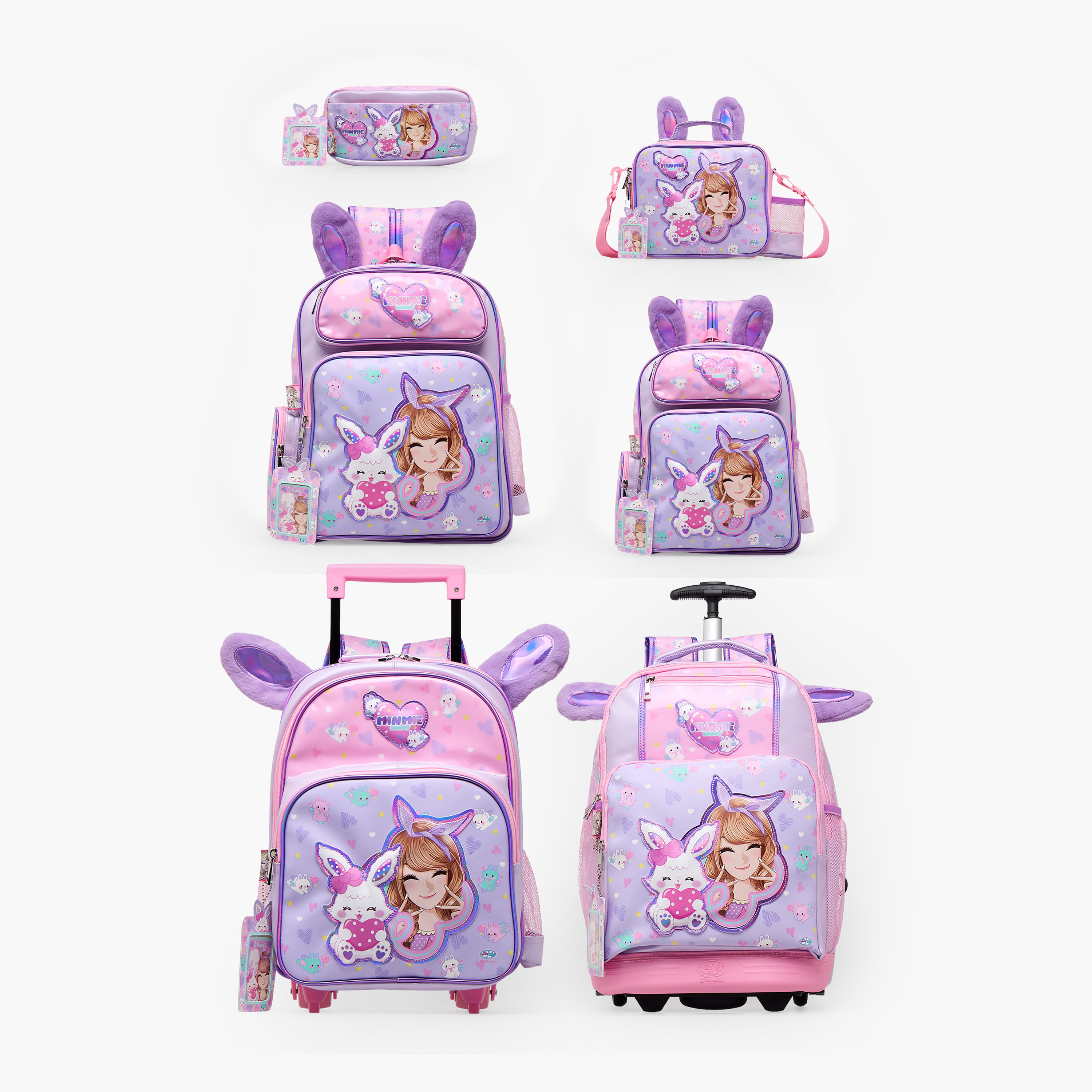 Minmie Printed Backpack for Girls 5-8 Years with Adjustable Shoulder Straps - 16 inches-school-bagsandbackpacks-backpacks-image-10