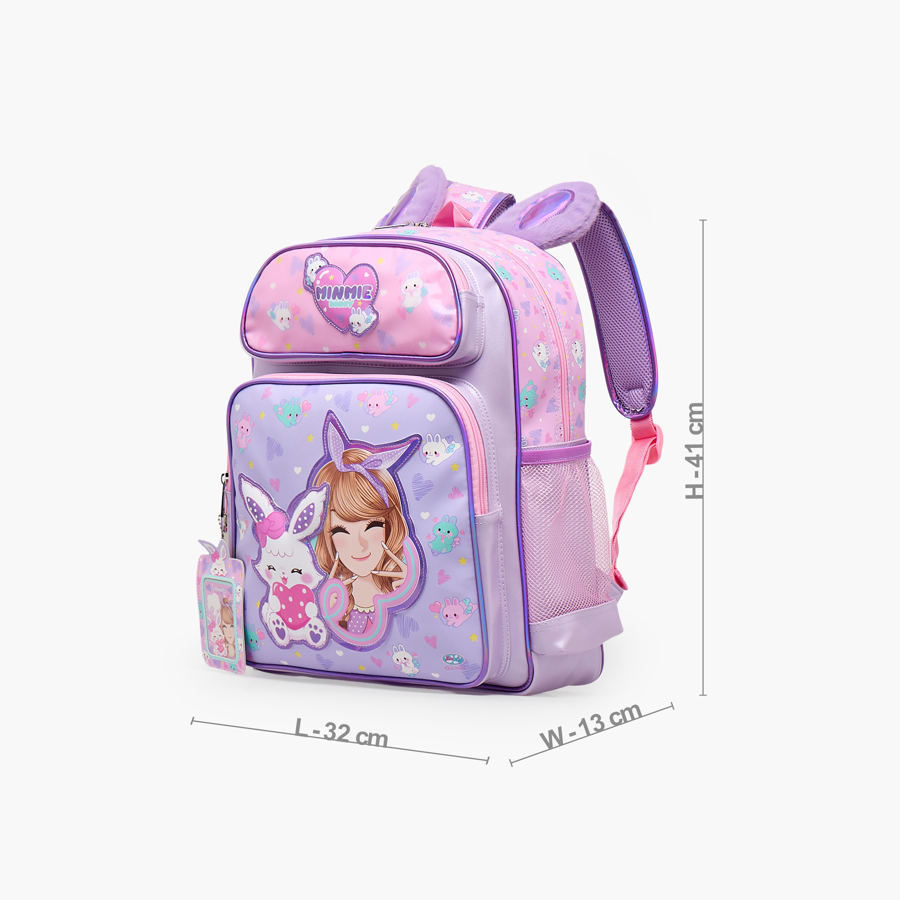 Minmie Printed Backpack for Girls 5-8 Years with Adjustable Shoulder Straps - 16 inches-school-bagsandbackpacks-backpacks-image-7