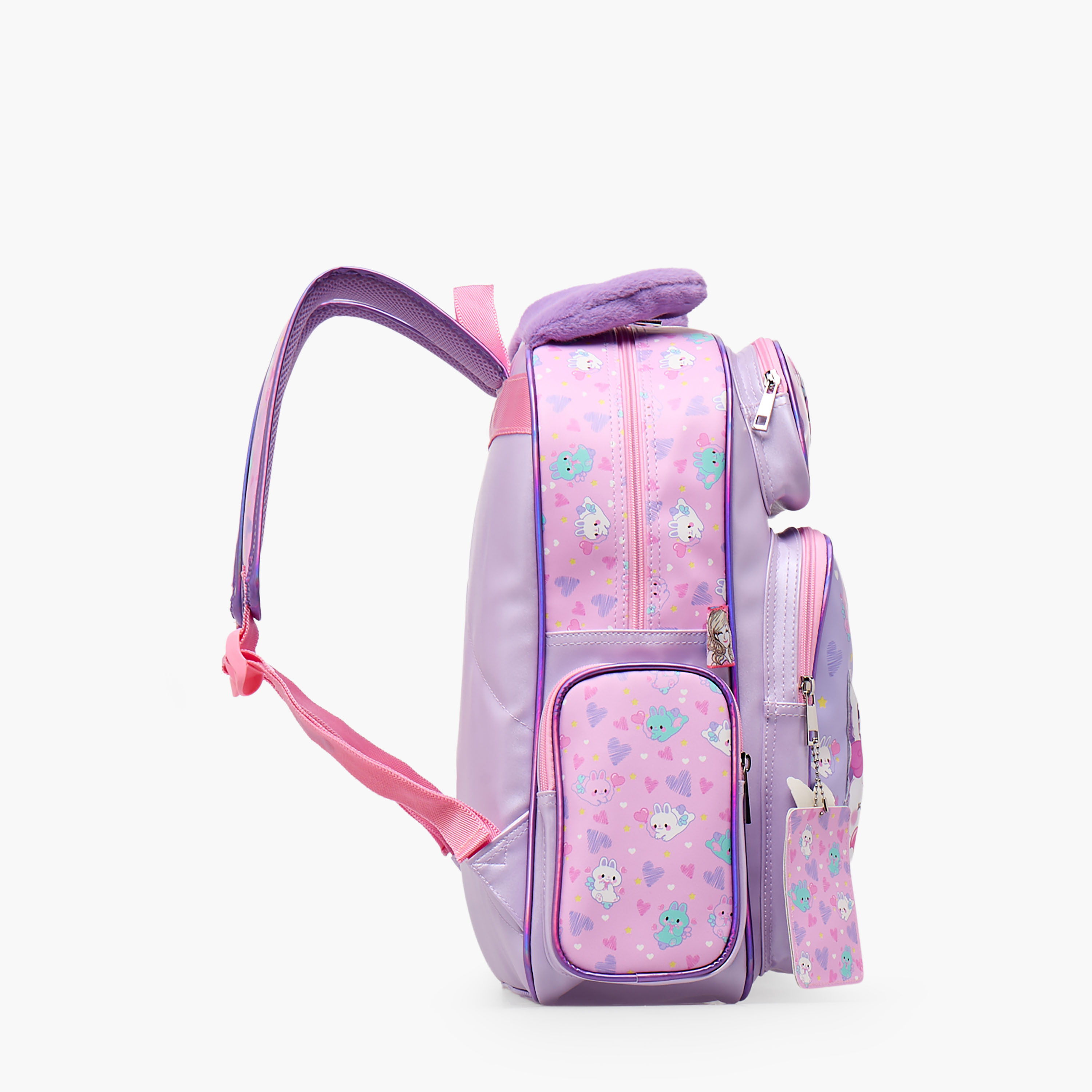 Minmie Printed Backpack for Girls 5-8 Years with Adjustable Shoulder Straps - 16 inches-school-bagsandbackpacks-backpacks-image-8