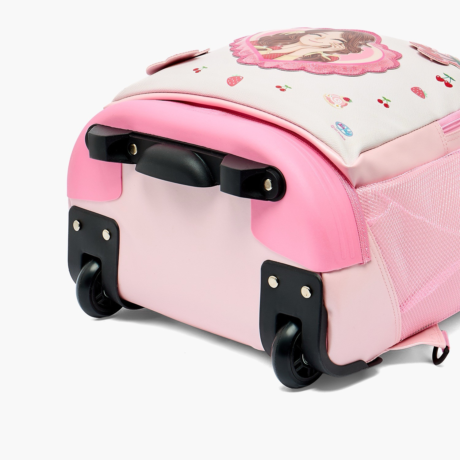 Minmie Printed Trolley Backpack for Girls 8-13 Years with Adjustable Shoulder Straps - 18 inches-school-bagsandbackpacks-trolleybags-image-13