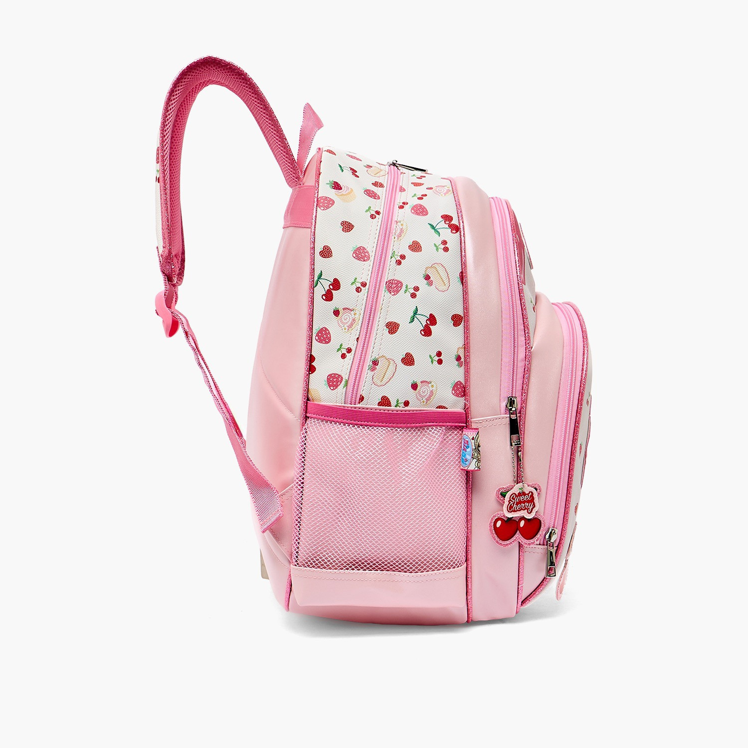 Minmie Cherry Print Backpack for Girls 5-8 Years with Adjustable Shoulder Straps - 16 inches-school-bagsandbackpacks-backpacks-image-8