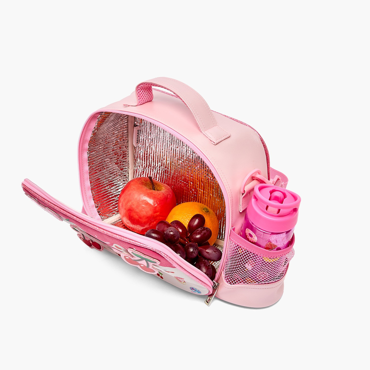 Minmie Cherry Print Lunch Bag for Girls 5-8 Years with Detachable Strap-school-lunchessentials-lunchbags-image-4