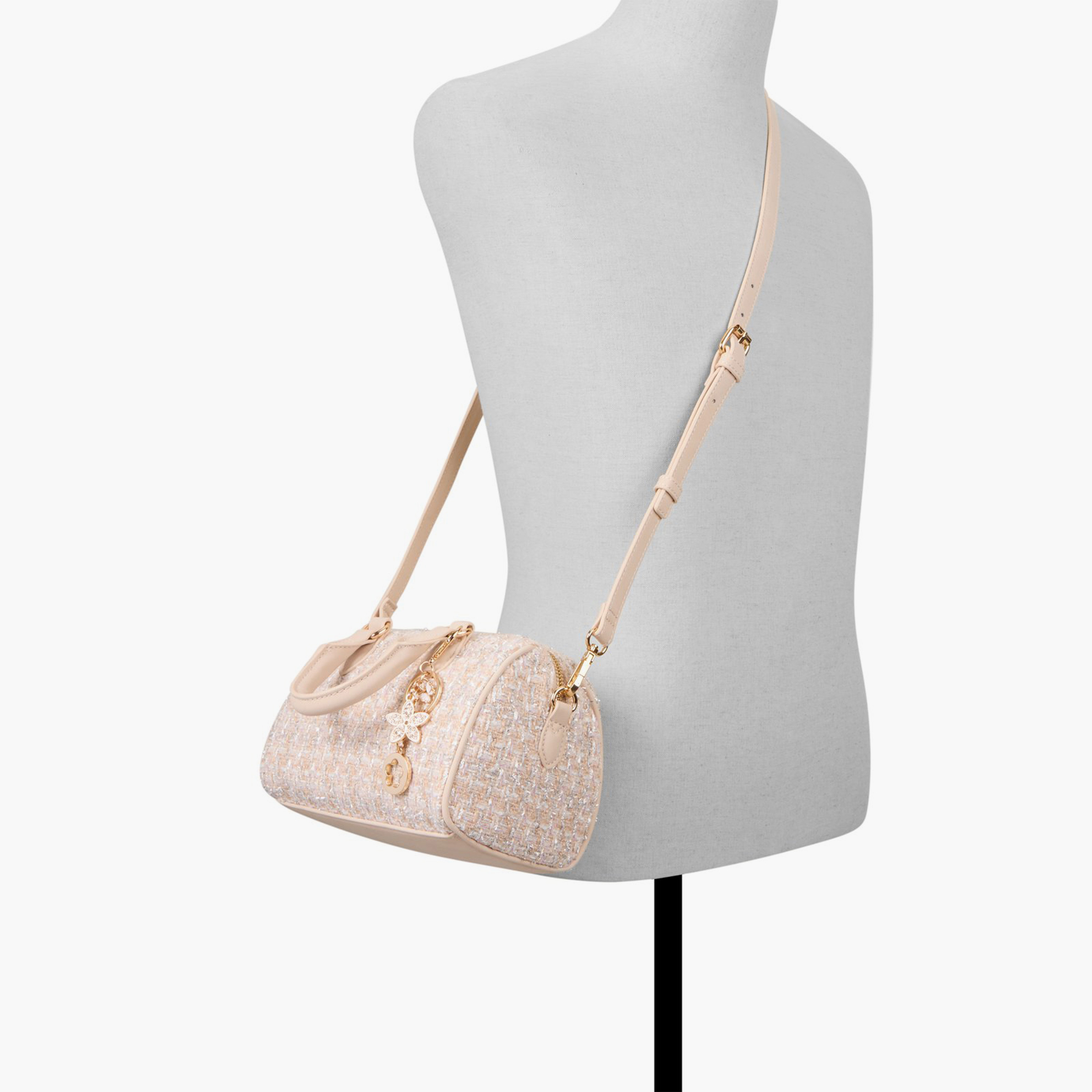 Call it Spring Textured Double Handle Satchel Bag with Zipper and Detachable Strap | 20 X 12 X 14 CM-women-bagsandwallets-handbags-image-4