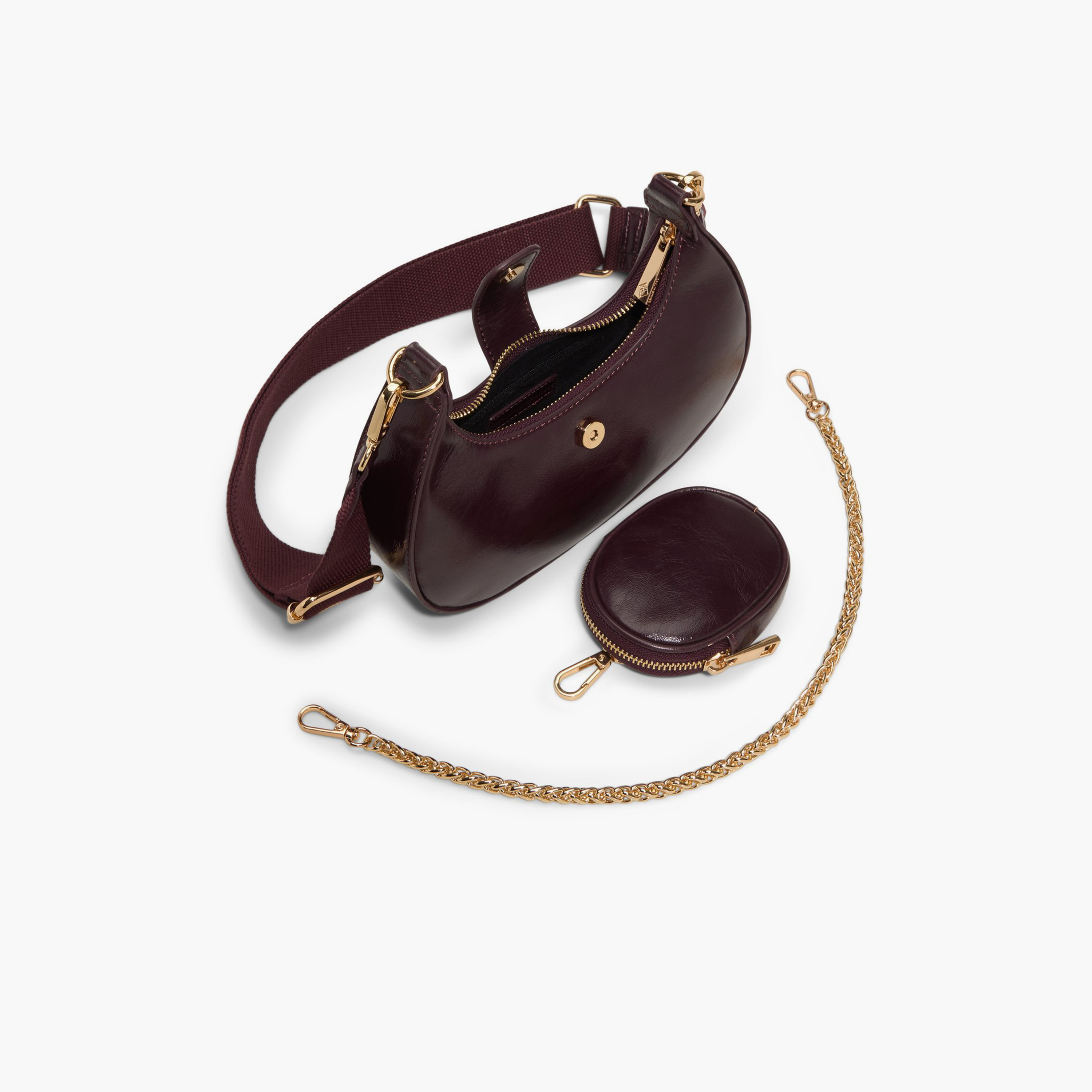 كول ات سبرينغ - شنطة كروس منقوشة بسحاب وحزام قابل للفصل | 22 × 6 × 27 سم-women-bagsandwallets-handbags-image-11