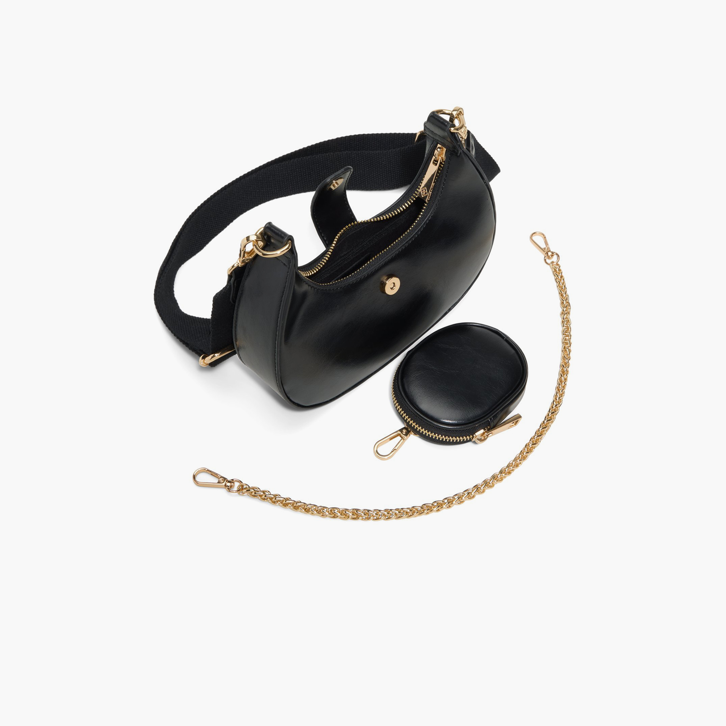 كول ات سبرينغ - شنطة كروس منقوشة بسحاب وحزام قابل للفصل | 22 × 6 × 27 سم-women-bagsandwallets-handbags-image-3