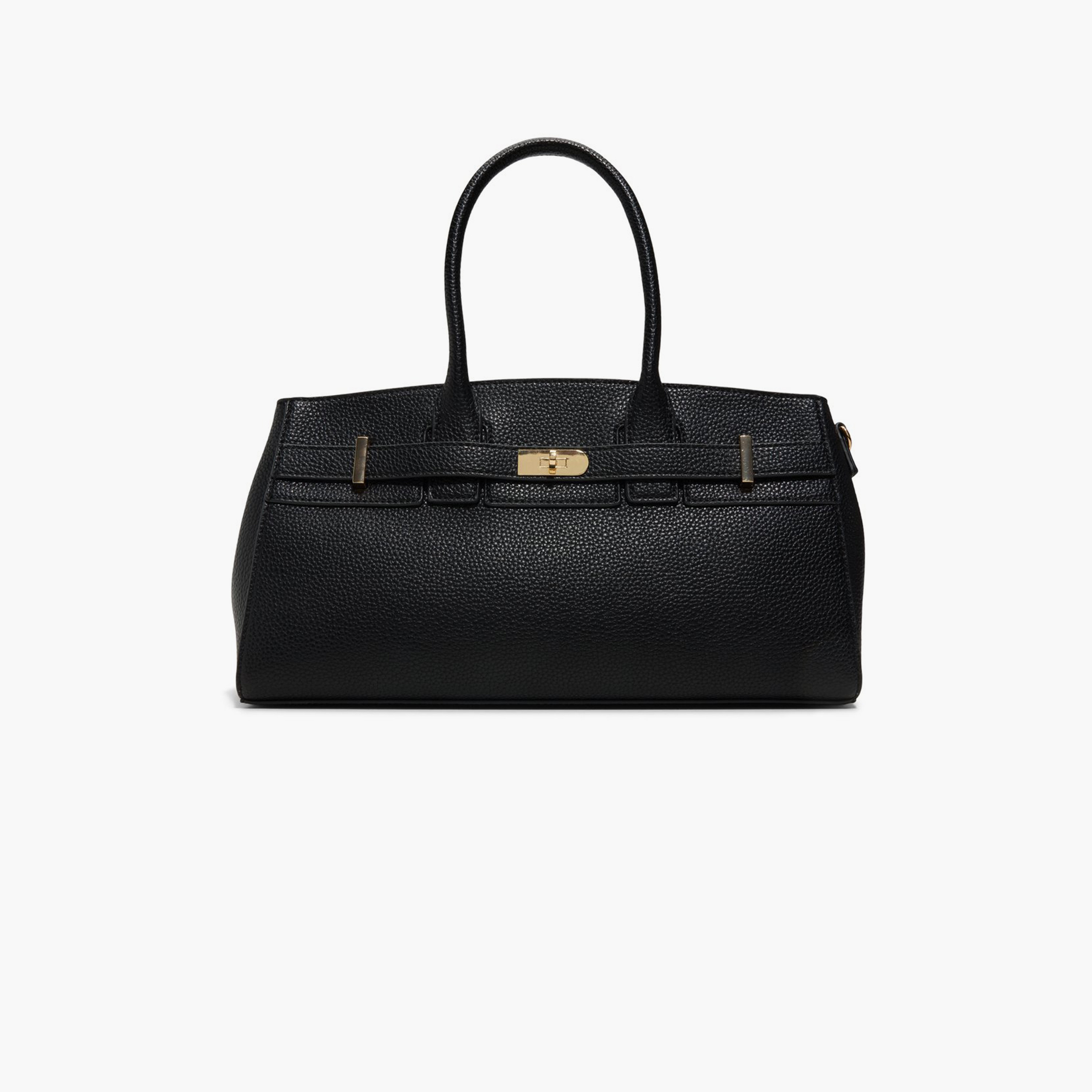 Call it Spring Textured Double Handle Satchel Bag with Zipper and Detachable Strap | 36 X 16 X 35 CM-women-bagsandwallets-handbags-image-1