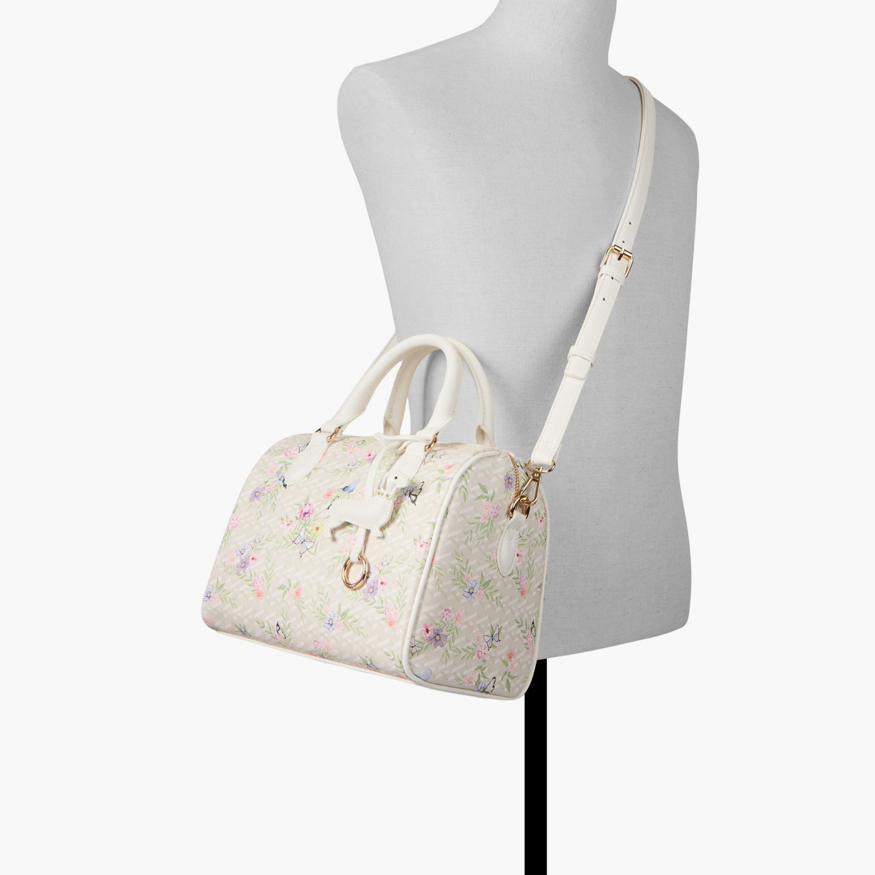 كول ات سبرينغ - شنطة يد مطبوعة بمقبضين وسحاب وحزام قابل للفصل | 26 × 18 × 19 سم-women-bagsandwallets-handbags-image-4