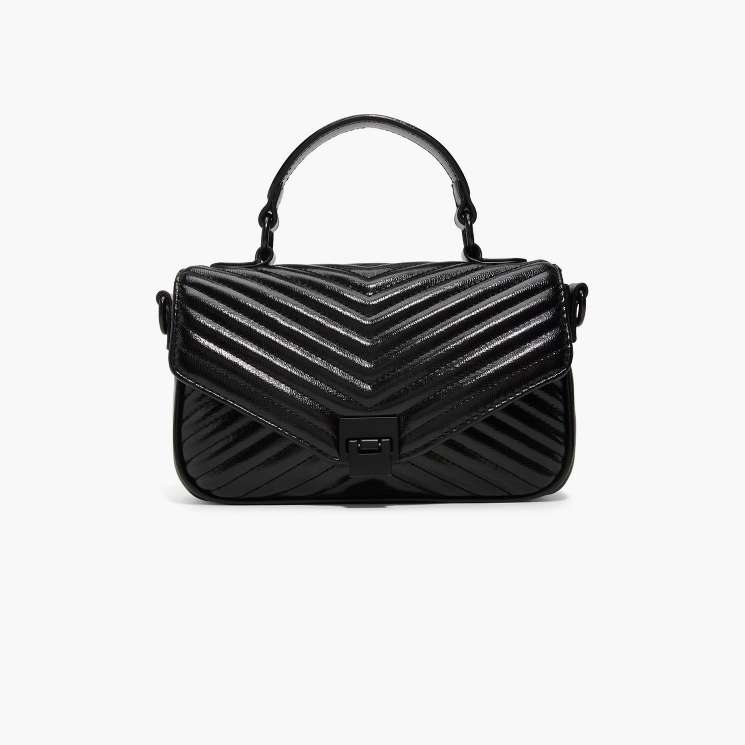 كول ات سبرينغ - شنطة يد مبطنة بمقبض علوي وقفل دوار وحزام قابل للفصل | 22 × 7 × 21 سم-women-bagsandwallets-handbags-image-5