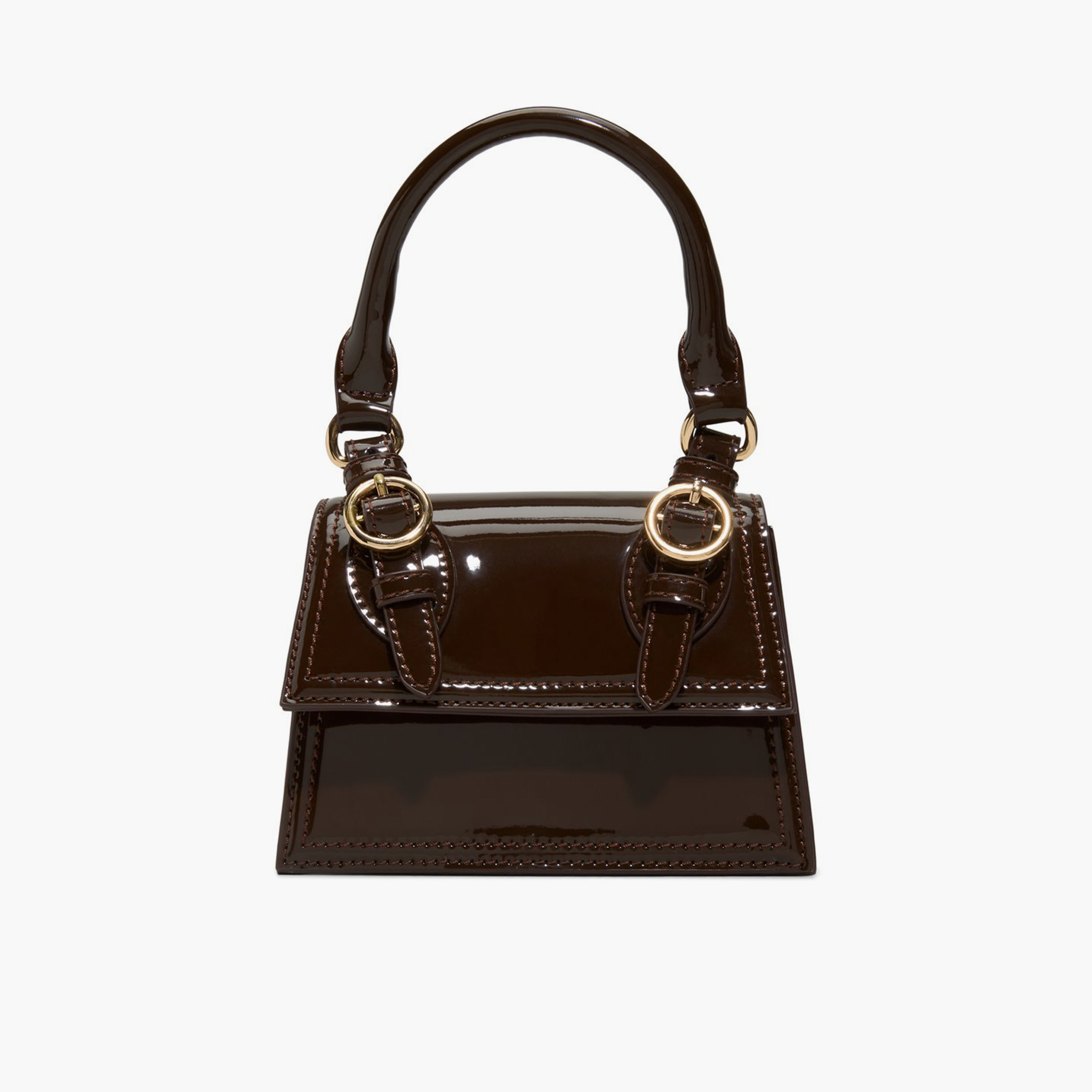 Call it Spring Plain Top Handle Sling Bag with Flap and Detachable Strap | 17 X 8 X 25 CM-women-bagsandwallets-handbags-image-1