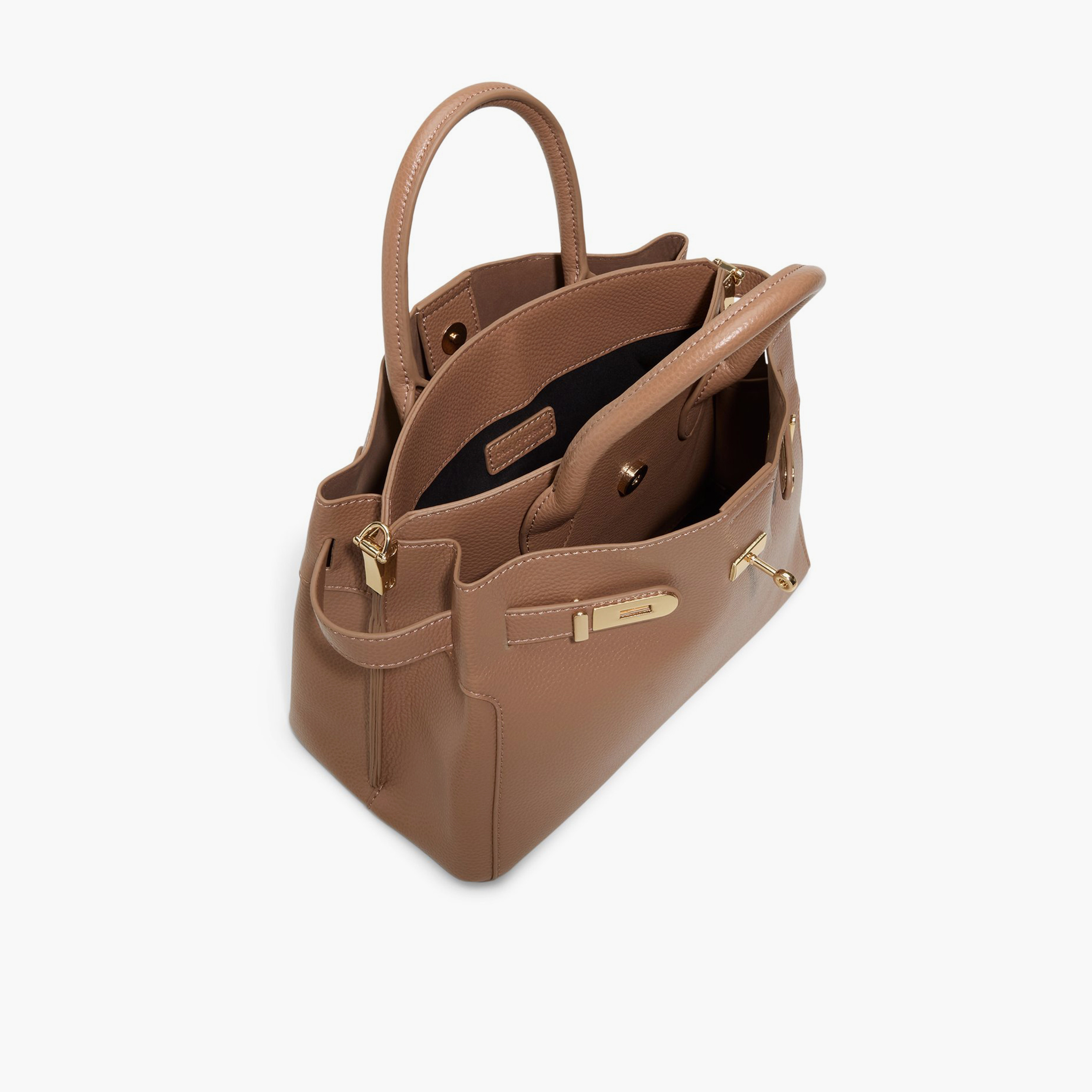 كول ات سبرينغ - شنطة يد بمقبضين وقفل دوار وحزام قابل للفصل | 31 × 17 × 23 سم-women-bagsandwallets-handbags-image-7