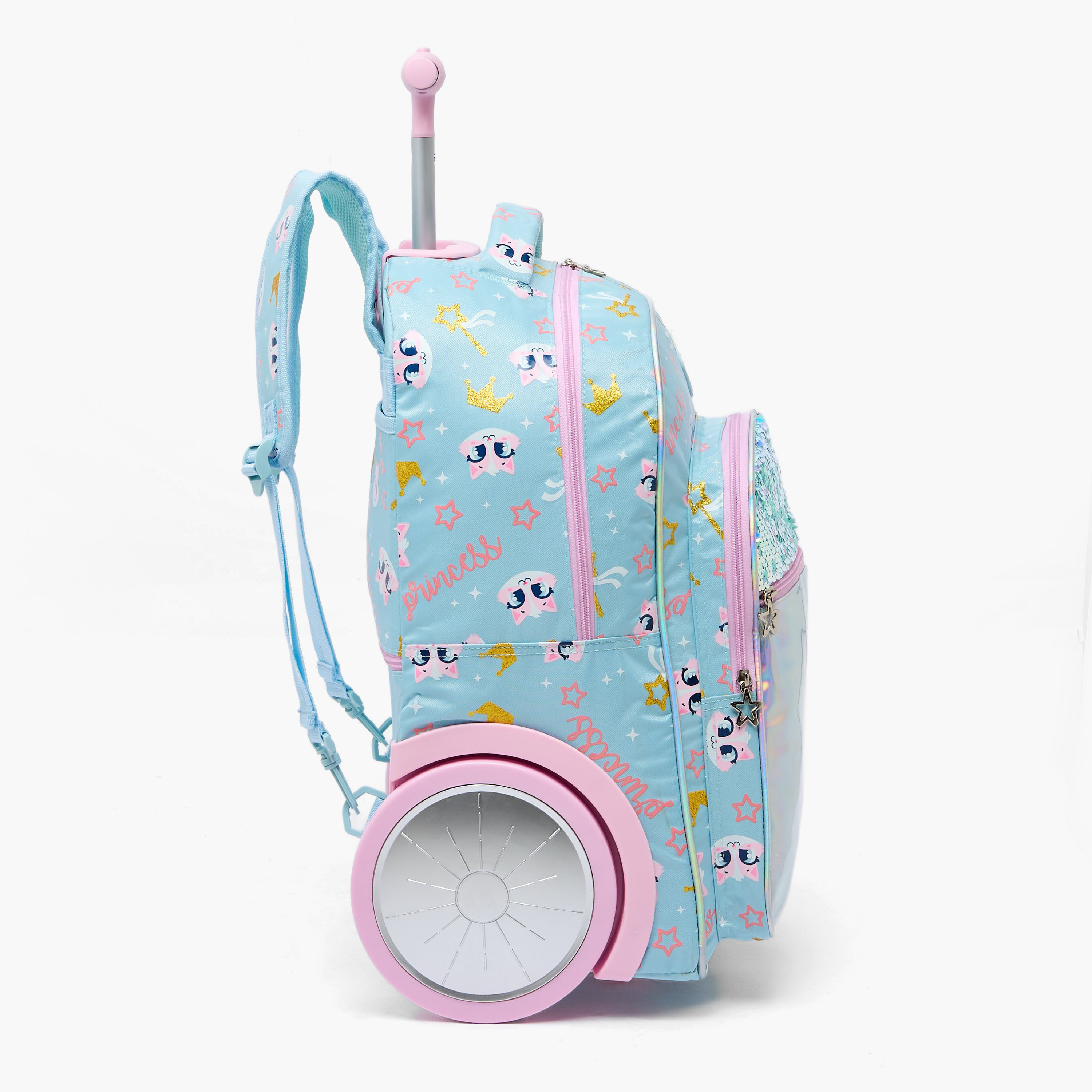 New Expressions Printed 3-Piece Trolley Bag Set for Girls 8-13 Years with Lunch Bag - 18 inches-school-bagsandbackpacks-trolleybags-image-11