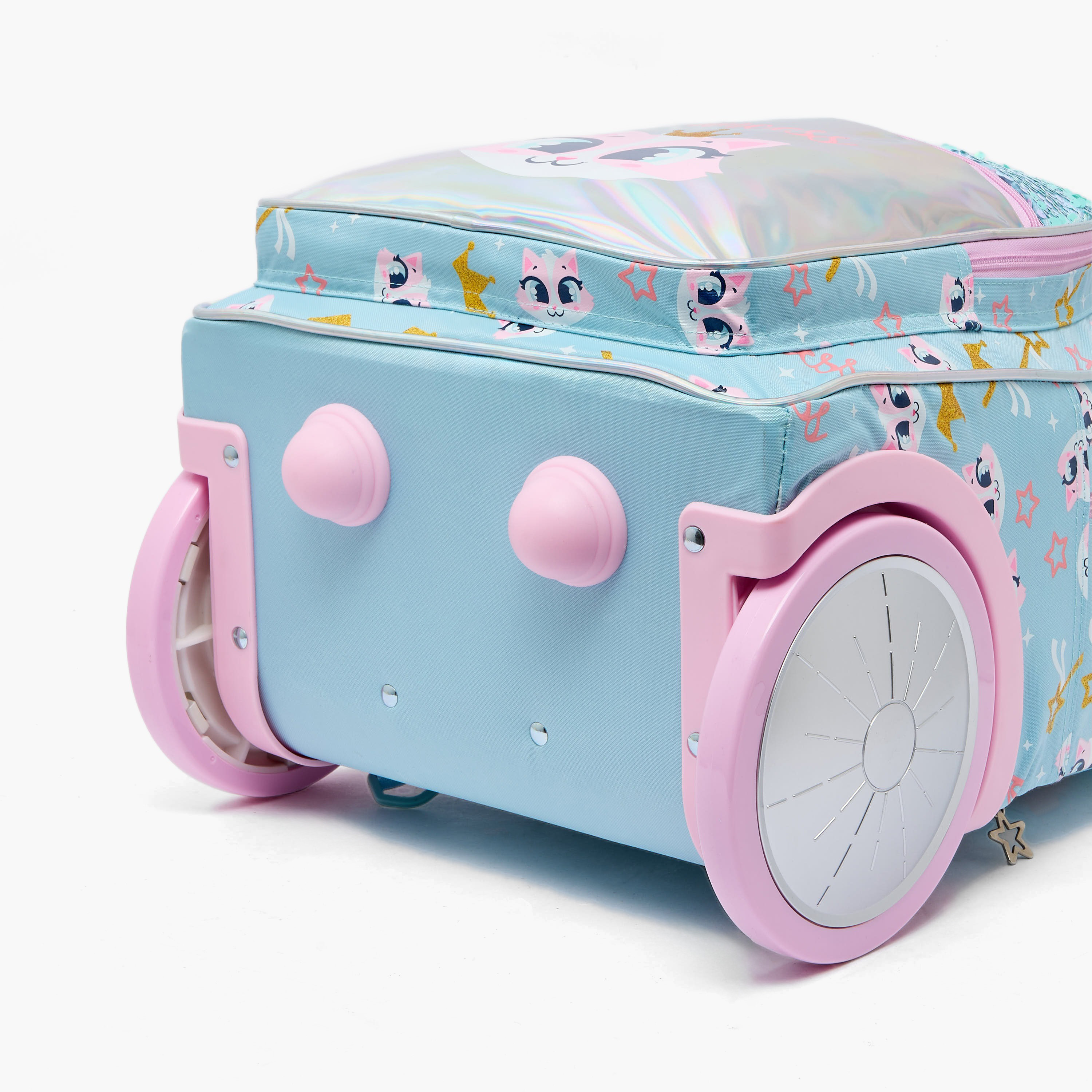 New Expressions Printed 3-Piece Trolley Bag Set for Girls 8-13 Years with Lunch Bag - 18 inches-school-bagsandbackpacks-trolleybags-image-15