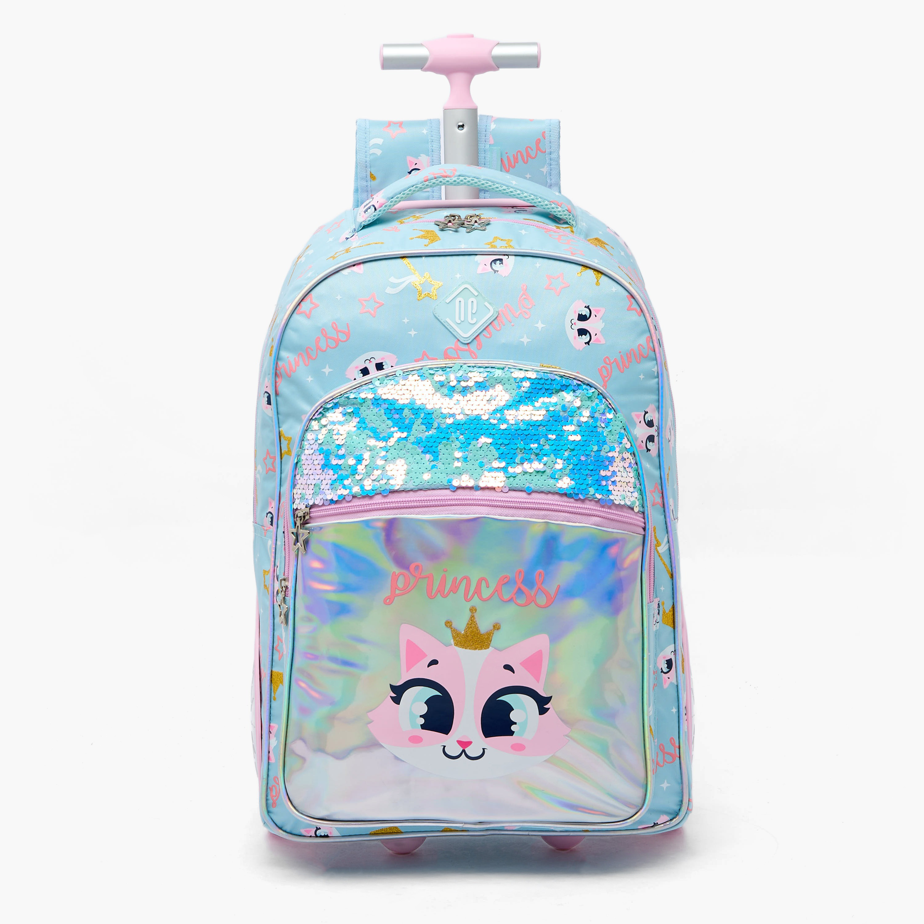 New Expressions Printed 3-Piece Trolley Bag Set for Girls 8-13 Years with Lunch Bag - 18 inches-school-bagsandbackpacks-trolleybags-image-5