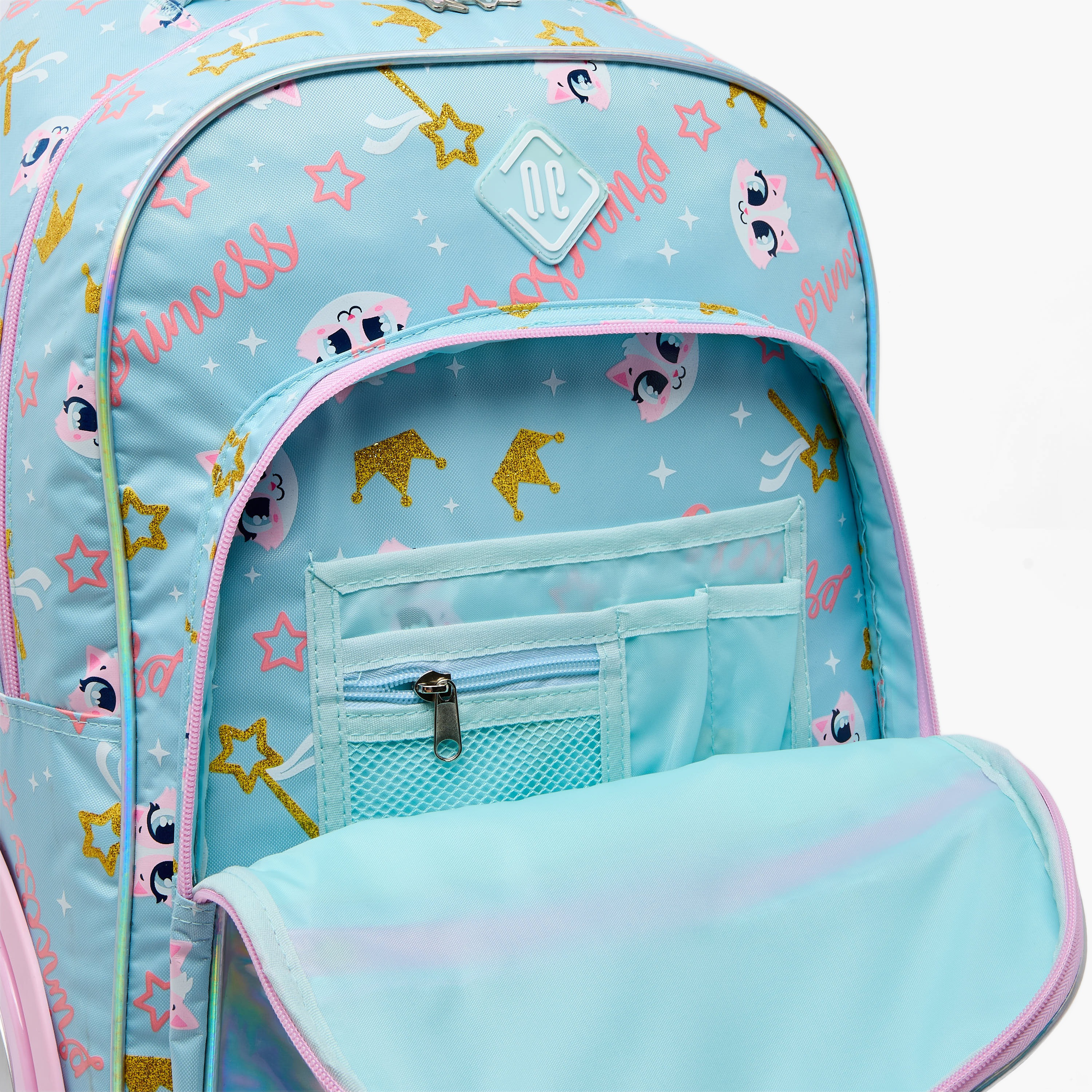 New Expressions Printed 3-Piece Trolley Bag Set for Girls 8-13 Years with Lunch Bag - 18 inches-school-bagsandbackpacks-trolleybags-image-8