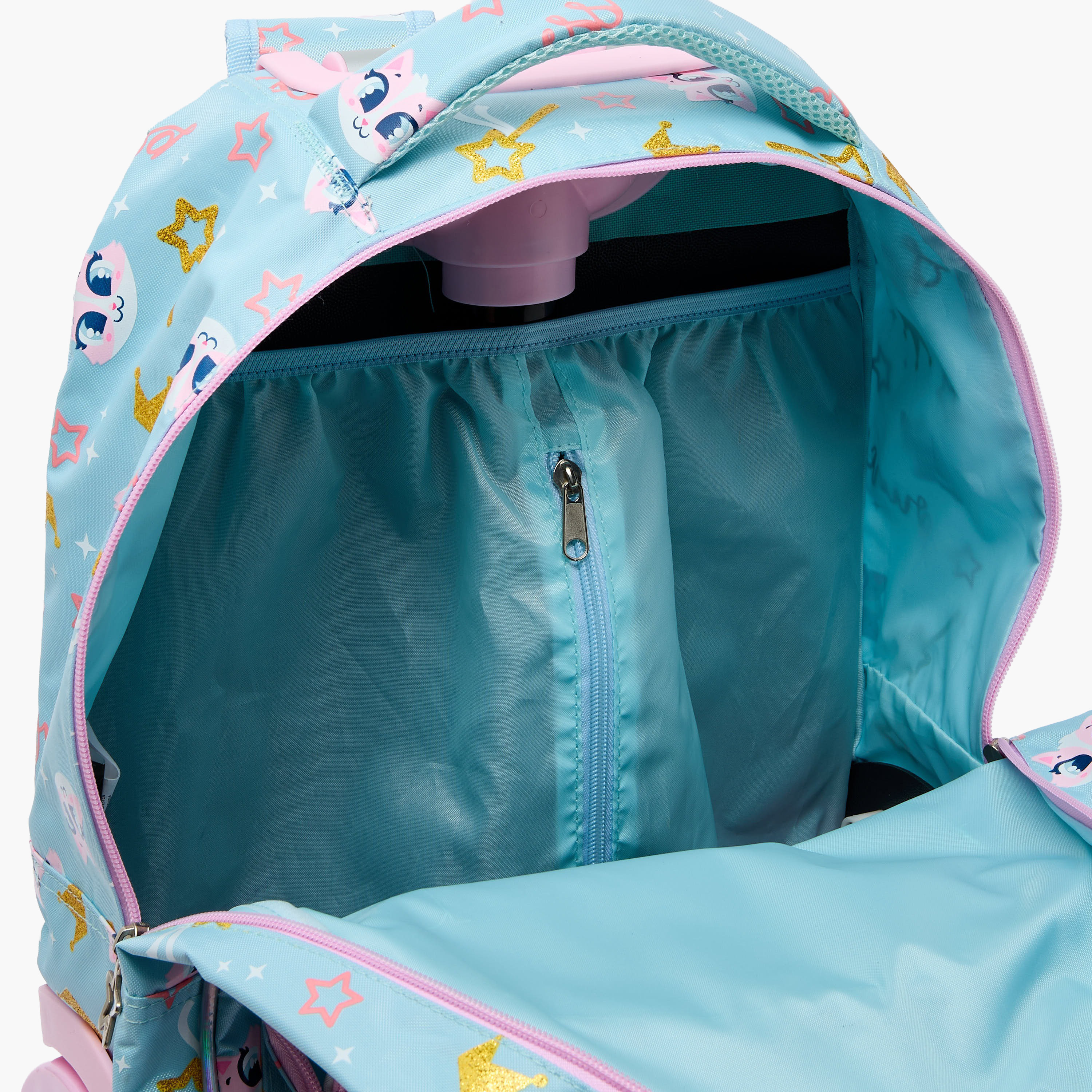 New Expressions Printed 3-Piece Trolley Bag Set for Girls 8-13 Years with Lunch Bag - 18 inches-school-bagsandbackpacks-trolleybags-image-9