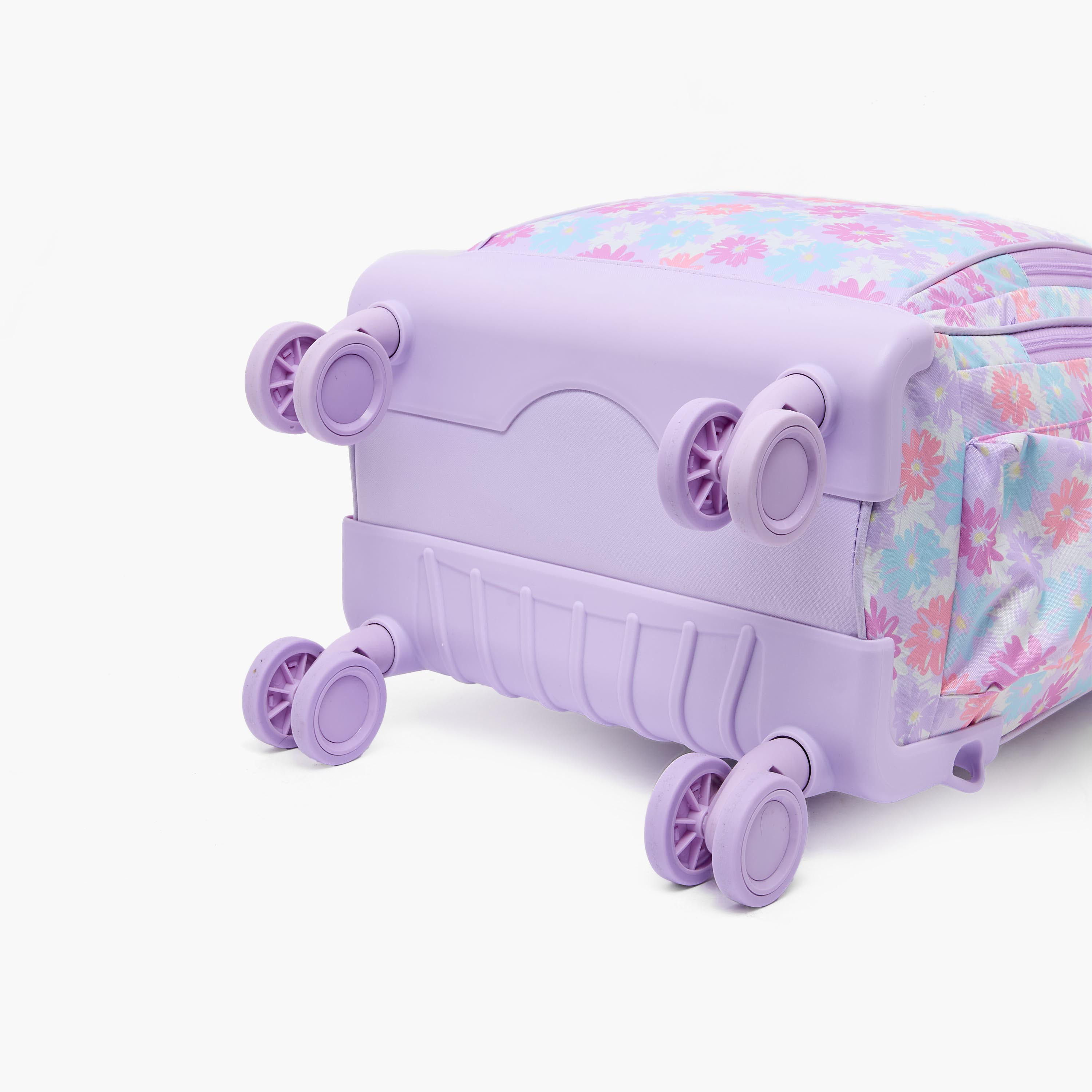 New Expressions Printed 3-Piece Trolley Backpack Set for Girls 8-13 Years with Lunch Bag - 18 inches-school-bagsandbackpacks-trolleybags-image-14