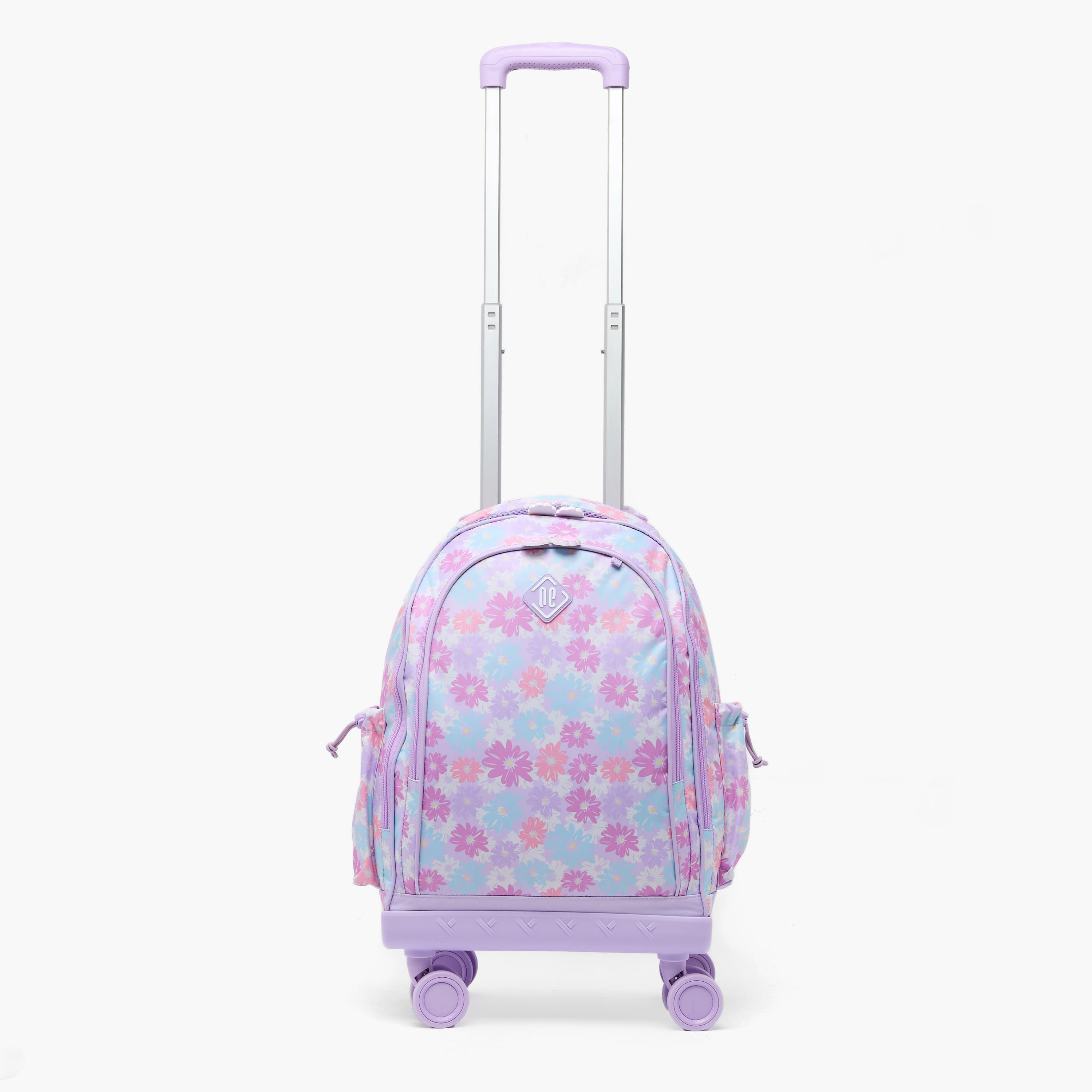 New Expressions Printed 3-Piece Trolley Backpack Set for Girls 8-13 Years with Lunch Bag - 18 inches-school-bagsandbackpacks-trolleybags-image-4