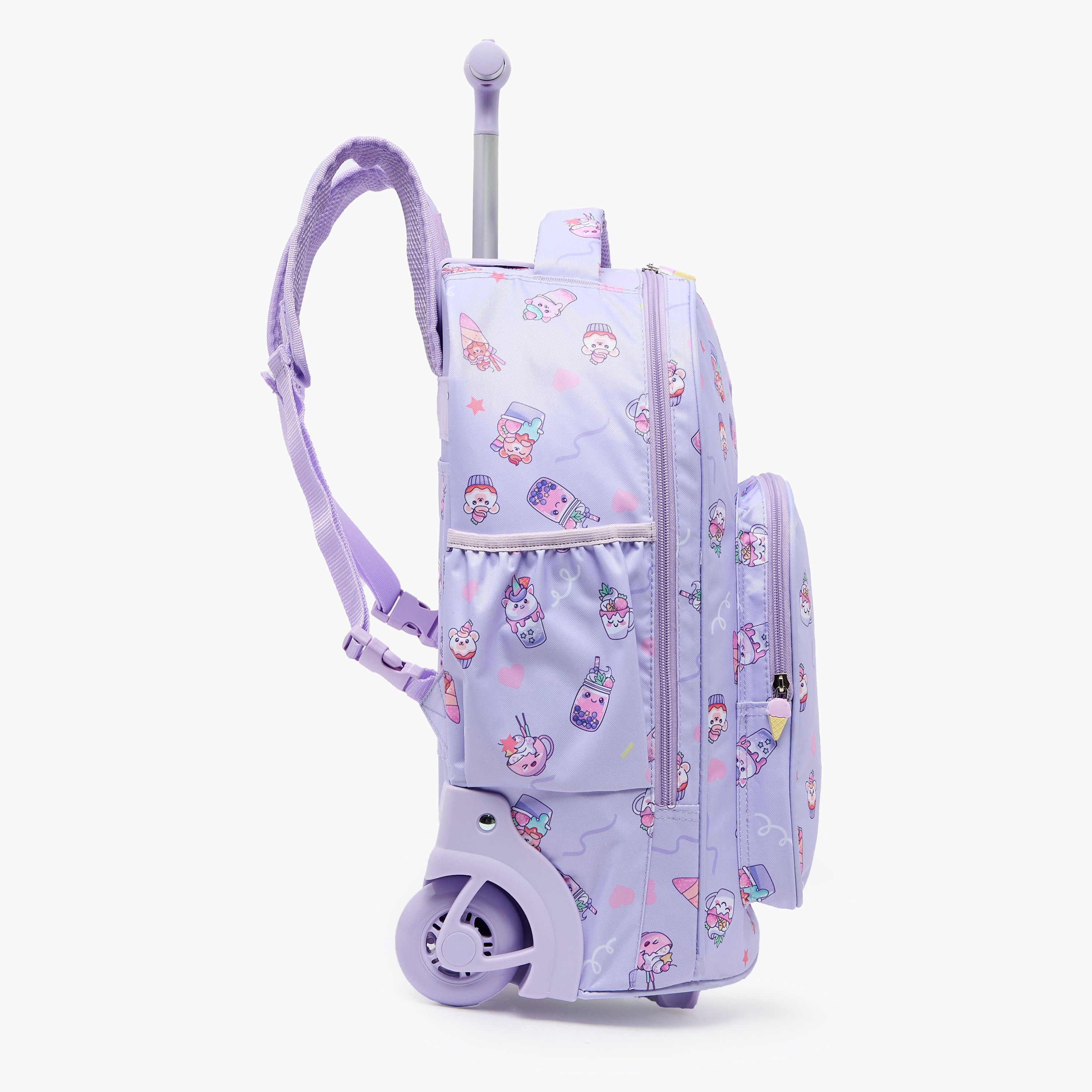 New Expressions Printed 3-Piece Trolley Backpack Set for Girls 8-13 Years with Lunch Bag - 18 inches-school-bagsandbackpacks-trolleybags-image-10