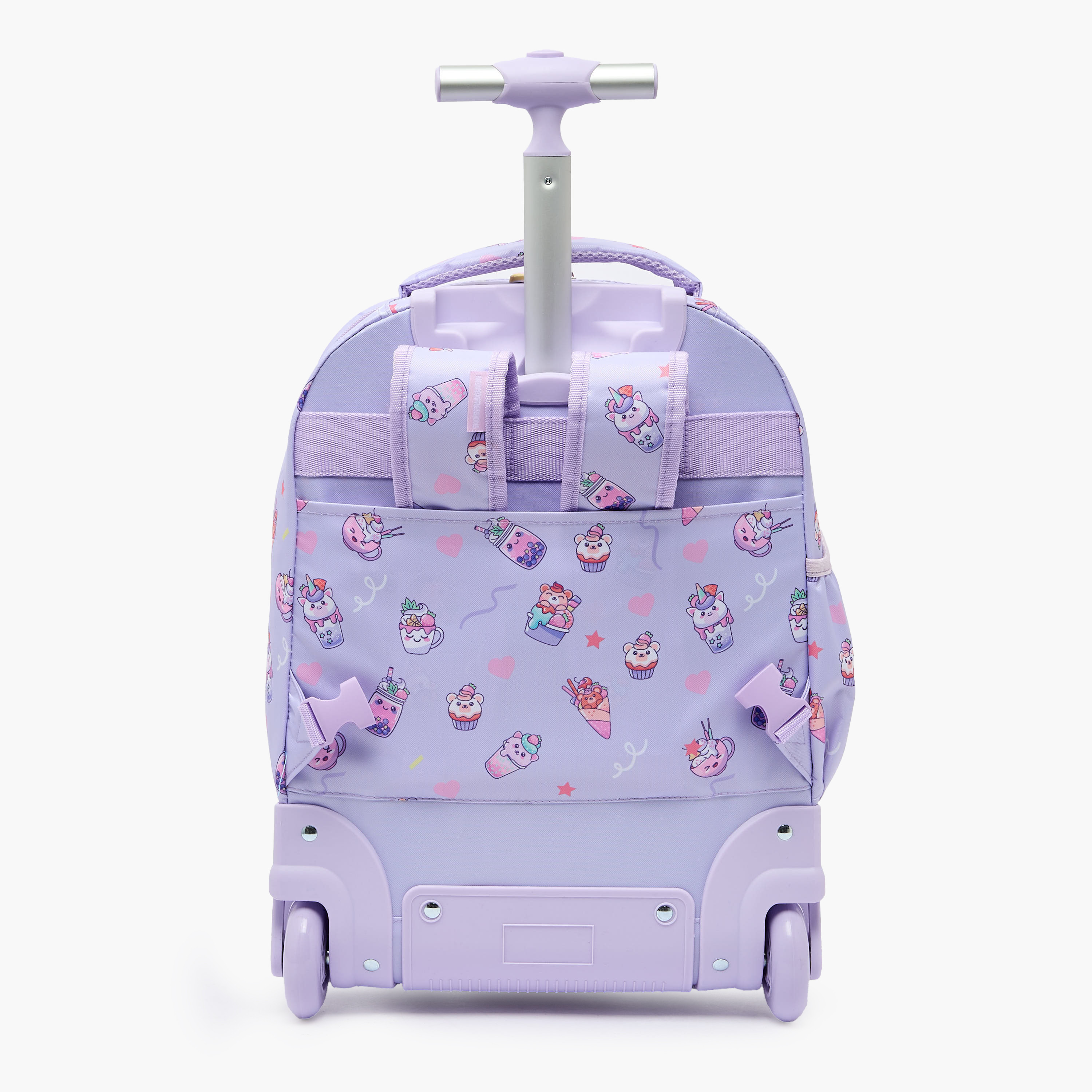 New Expressions Printed 3-Piece Trolley Backpack Set for Girls 8-13 Years with Lunch Bag - 18 inches-school-bagsandbackpacks-trolleybags-image-12