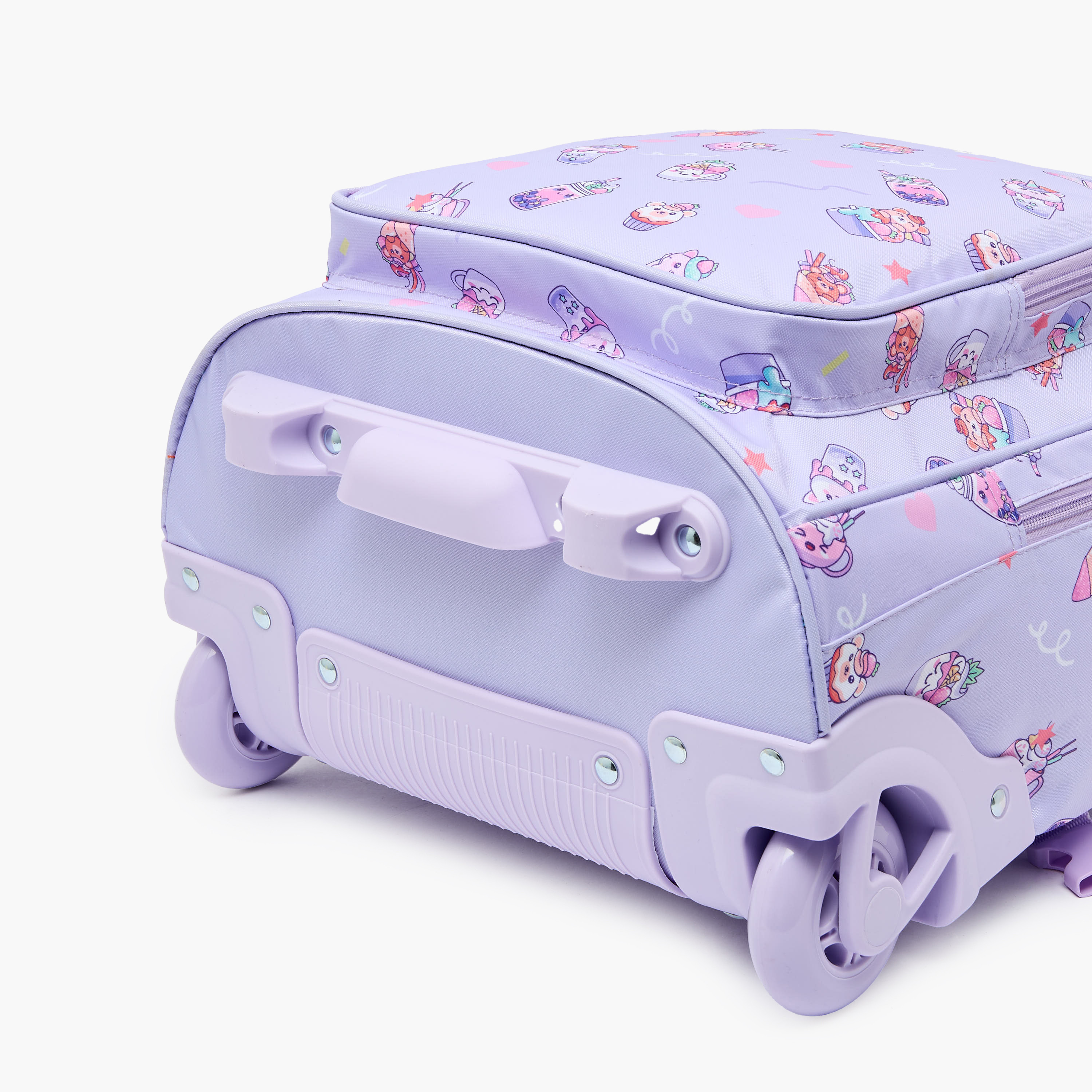 New Expressions Printed 3-Piece Trolley Backpack Set for Girls 8-13 Years with Lunch Bag - 18 inches-school-bagsandbackpacks-trolleybags-image-14