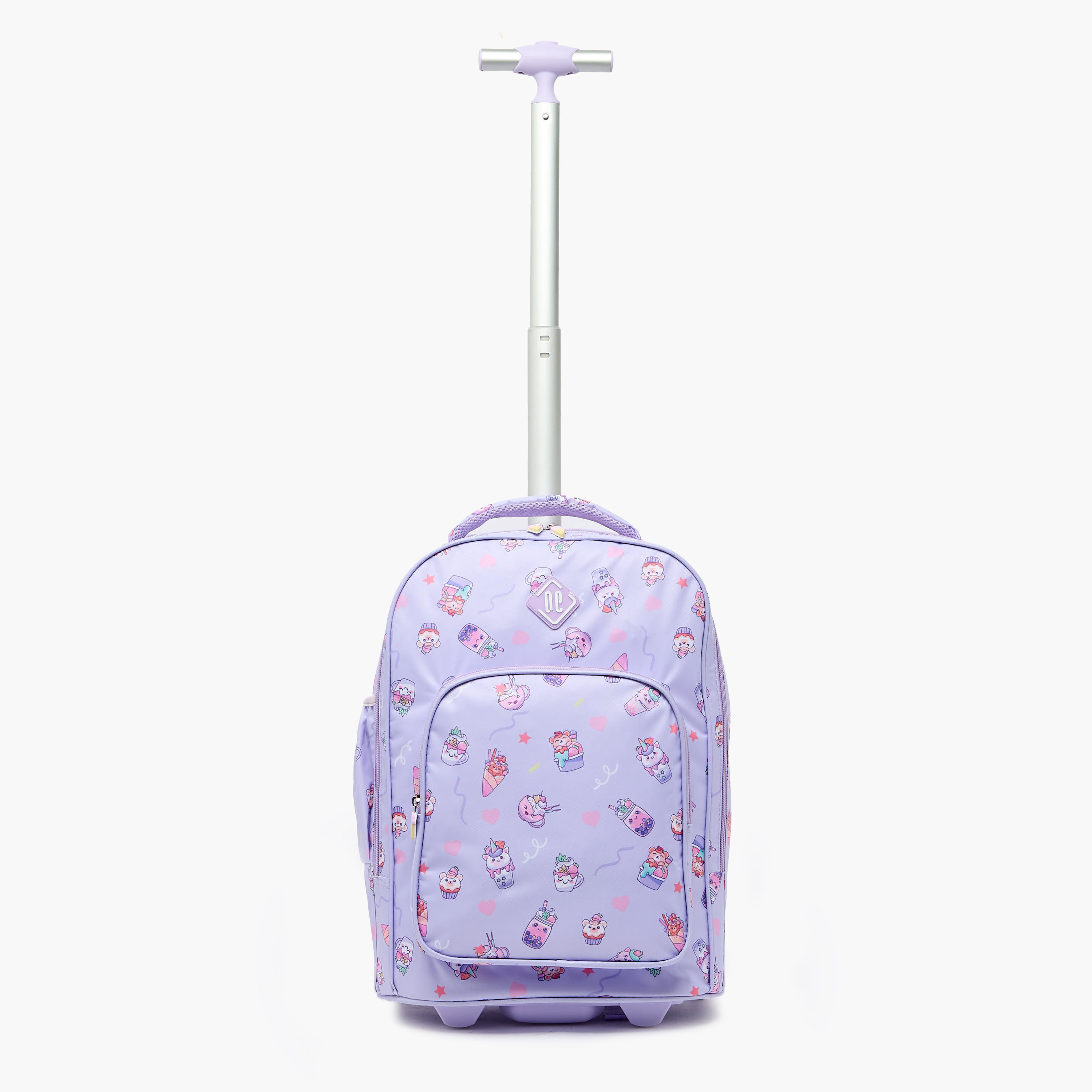 New Expressions Printed 3-Piece Trolley Backpack Set for Girls 8-13 Years with Lunch Bag - 18 inches-school-bagsandbackpacks-trolleybags-image-4