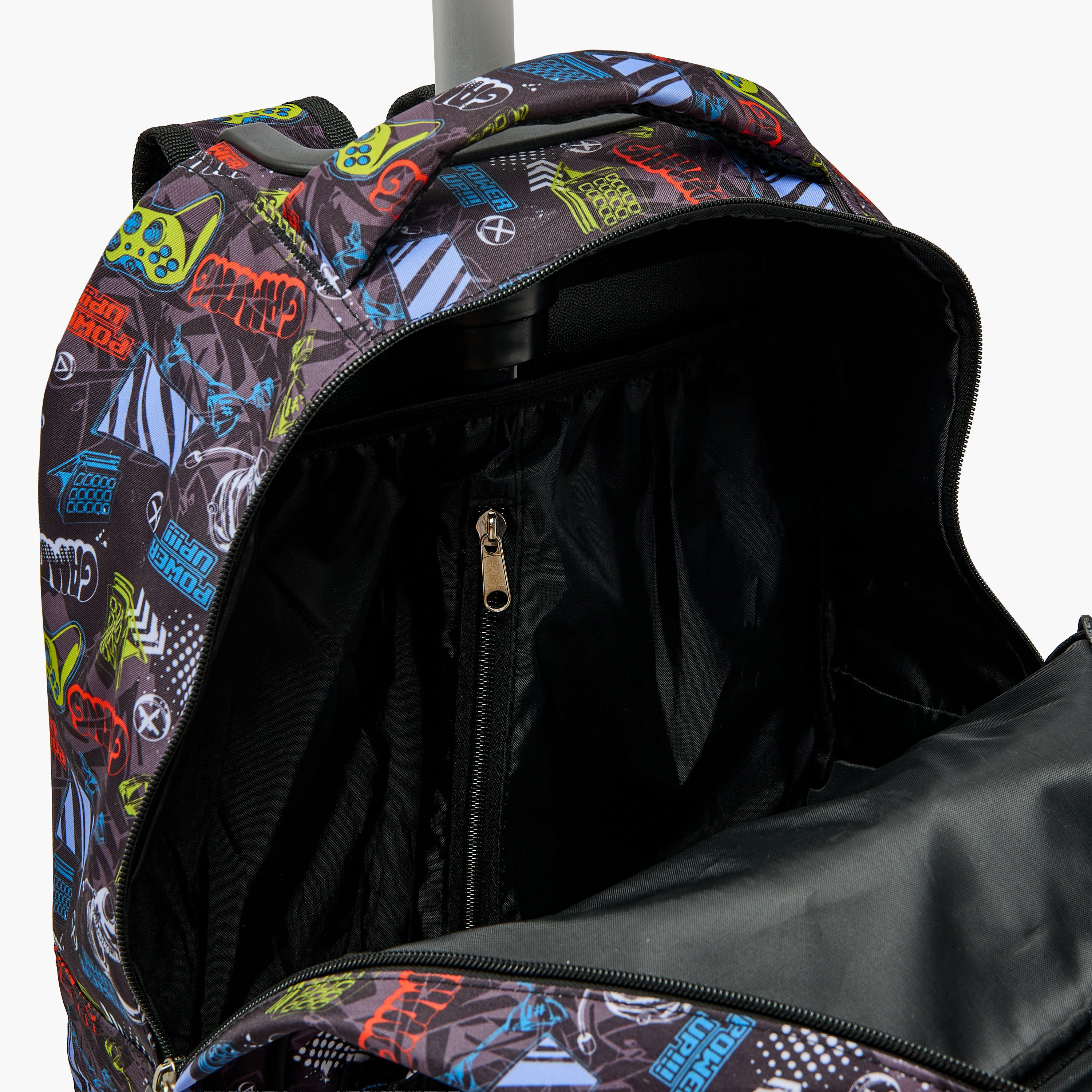 طقم حقيبة مدرسية ترولي للأولاد بتصميم ألعاب-school-bagsandbackpacks-trolleybags-image-7