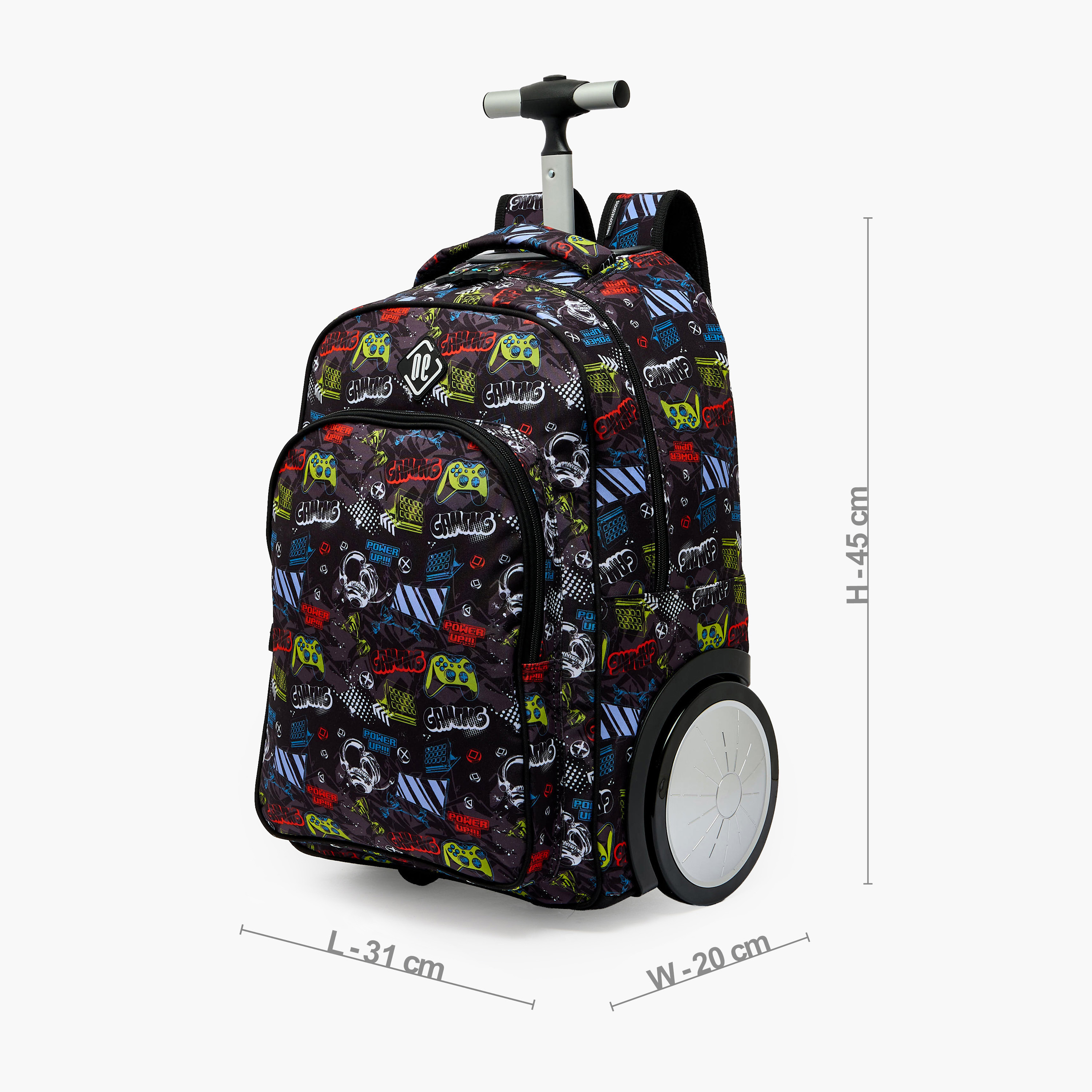 طقم حقيبة مدرسية ترولي للأولاد بتصميم ألعاب-school-bagsandbackpacks-trolleybags-image-9