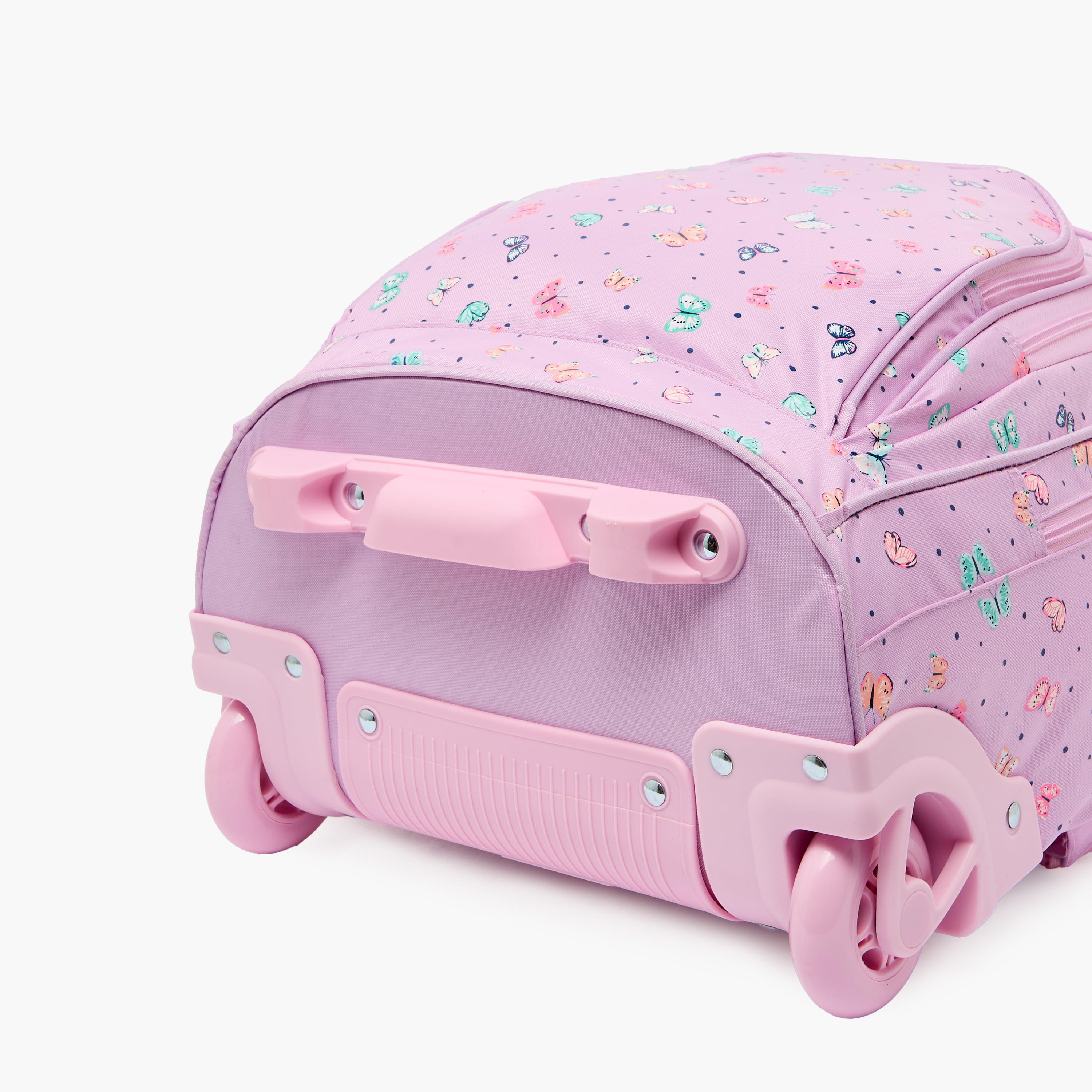 New Expressions Printed 3-Piece Trolley Backpack Set for Girls 8-13 Years with Lunch Bag - 18 inches-school-bagsandbackpacks-trolleybags-image-14