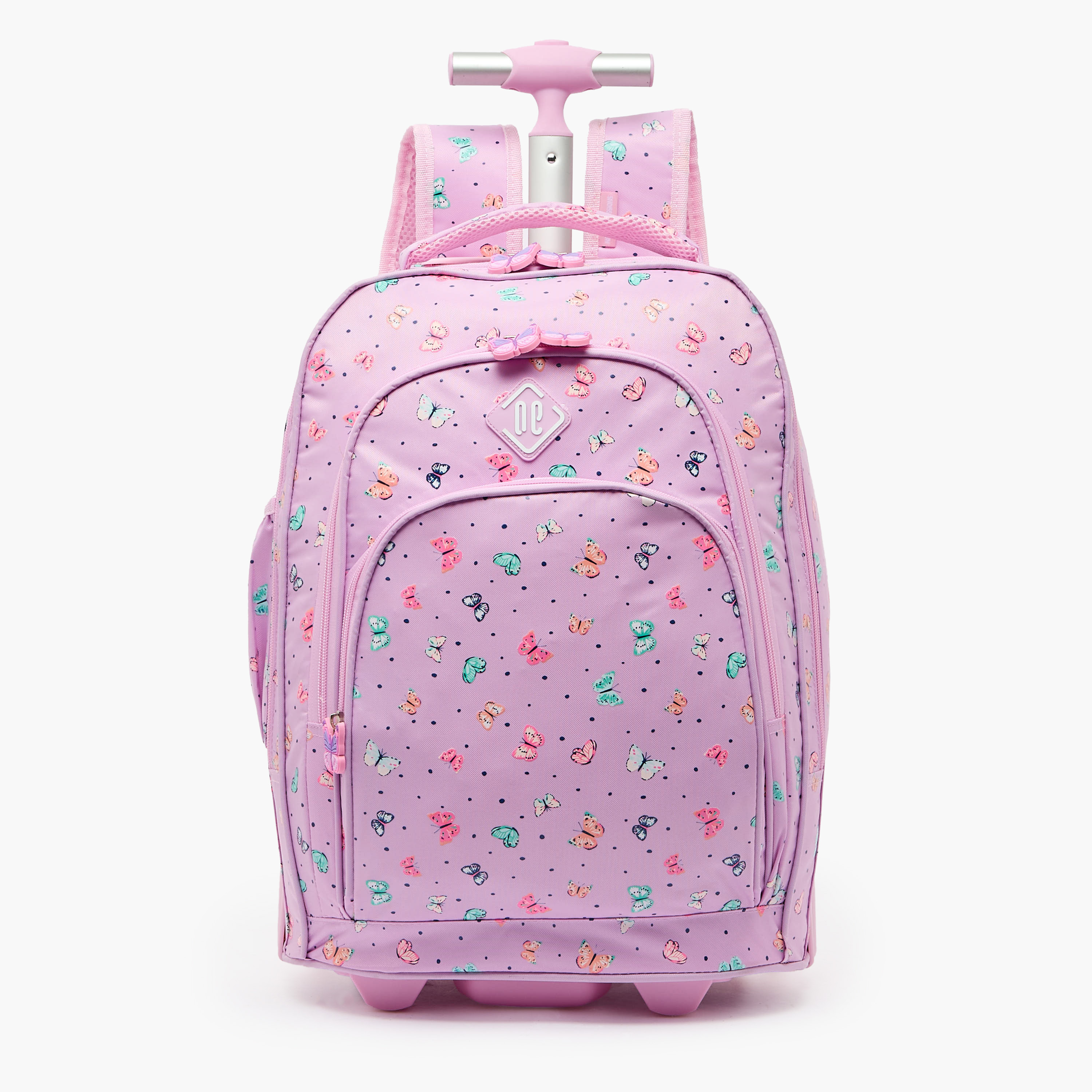 New Expressions Printed 3-Piece Trolley Backpack Set for Girls 8-13 Years with Lunch Bag - 18 inches-school-bagsandbackpacks-trolleybags-image-2
