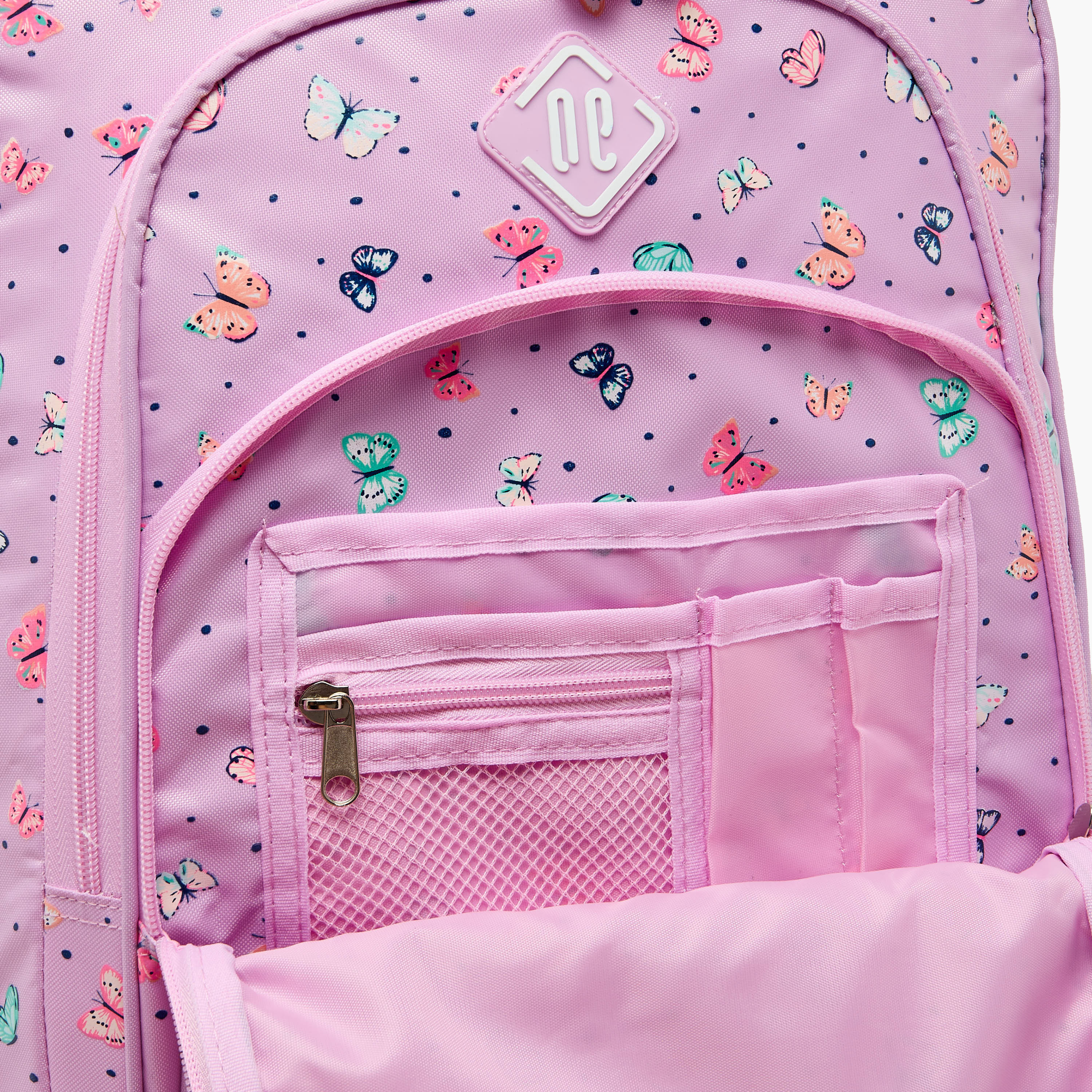 New Expressions Printed 3-Piece Trolley Backpack Set for Girls 8-13 Years with Lunch Bag - 18 inches-school-bagsandbackpacks-trolleybags-image-6